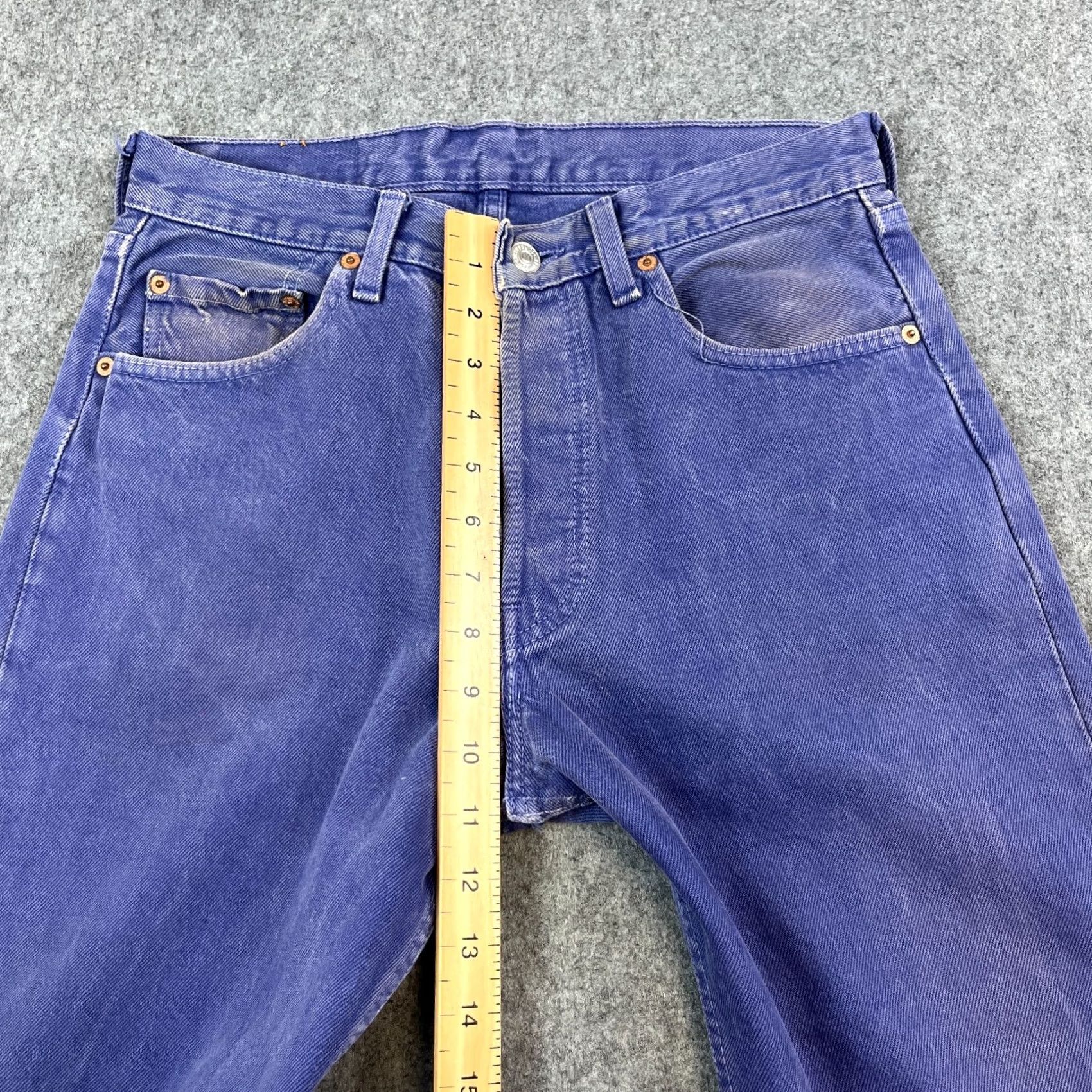 Levi's VINTAGE Levi's 501 Jeans Mens Regular Straight 30 30 Purple USA Made 90s Denim Pant Jeans Shirt? Size US 30 / EU 46 - 5 Thumbnail