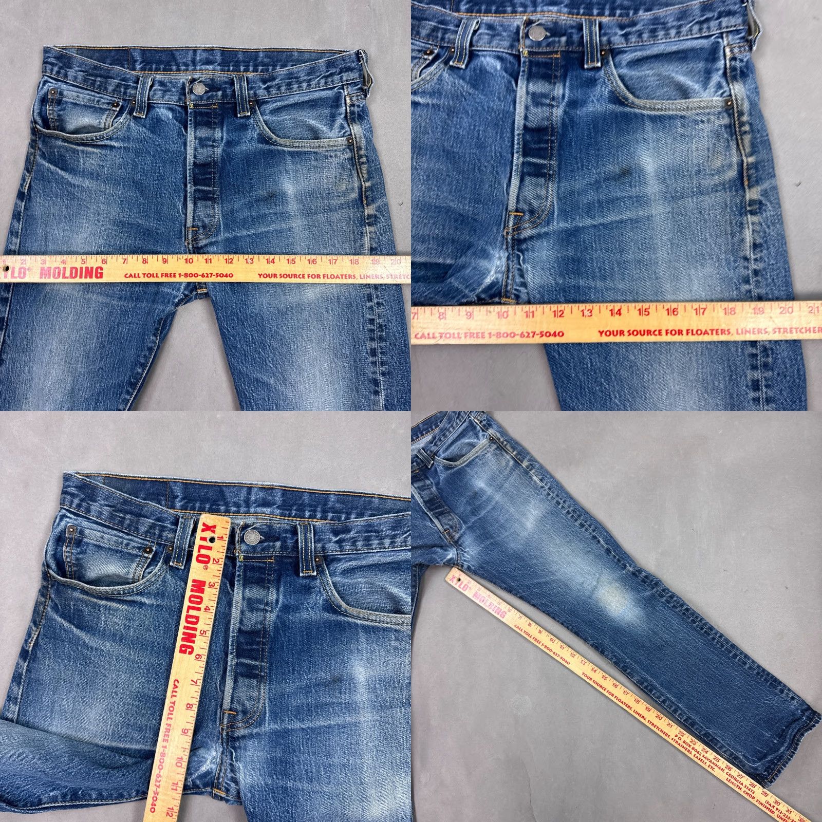 Levi's Levi's 501 Jeans Mens 33x30 Blue Pants Button Fly Work Denim Straight Regular Size US 33 - 10 Thumbnail
