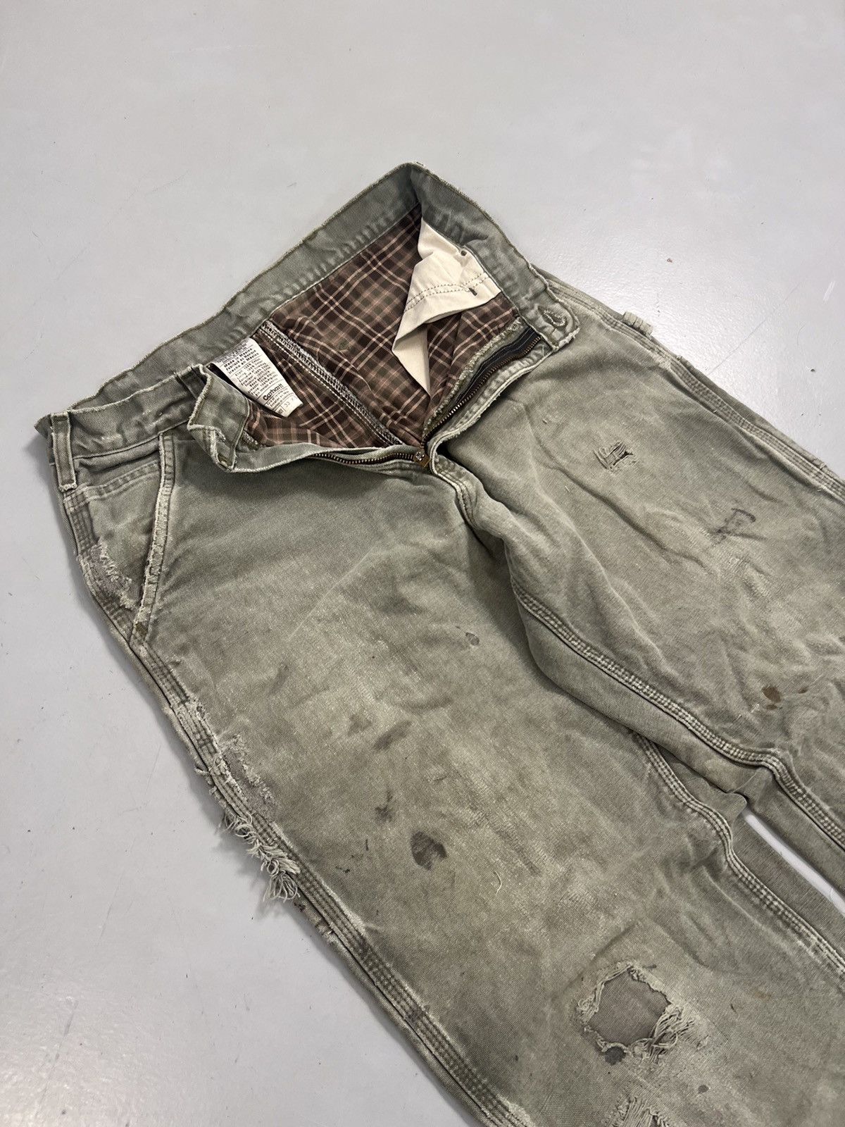 Carhartt Rare Vintage Carhartt B111 MOS blanket line carpenter denim Size US 33 - 4 Thumbnail