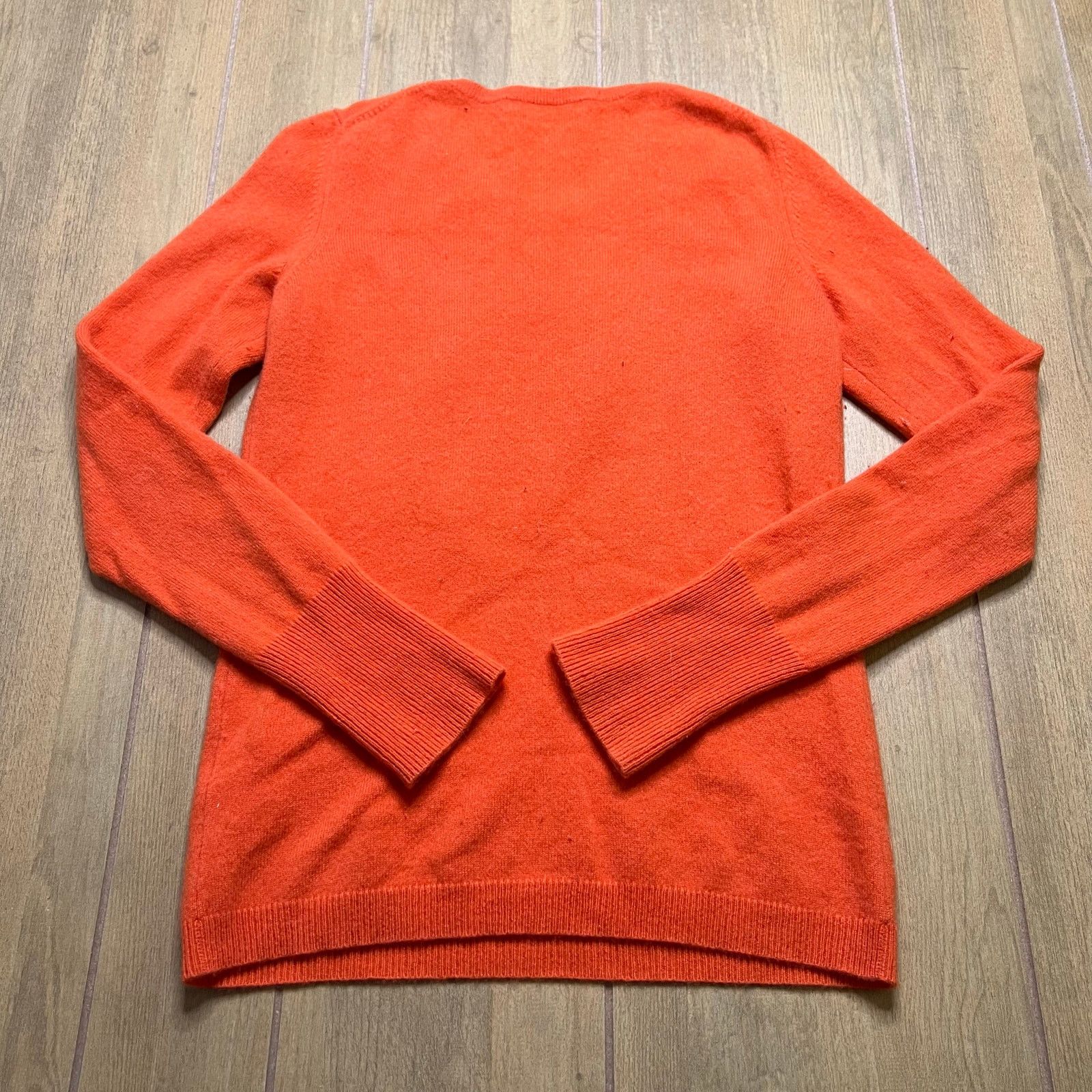 Other Cashmere 100% Orange Henley Sweater Women’s Medium Size M / US 6-8 / IT 42-44 - 5 Thumbnail