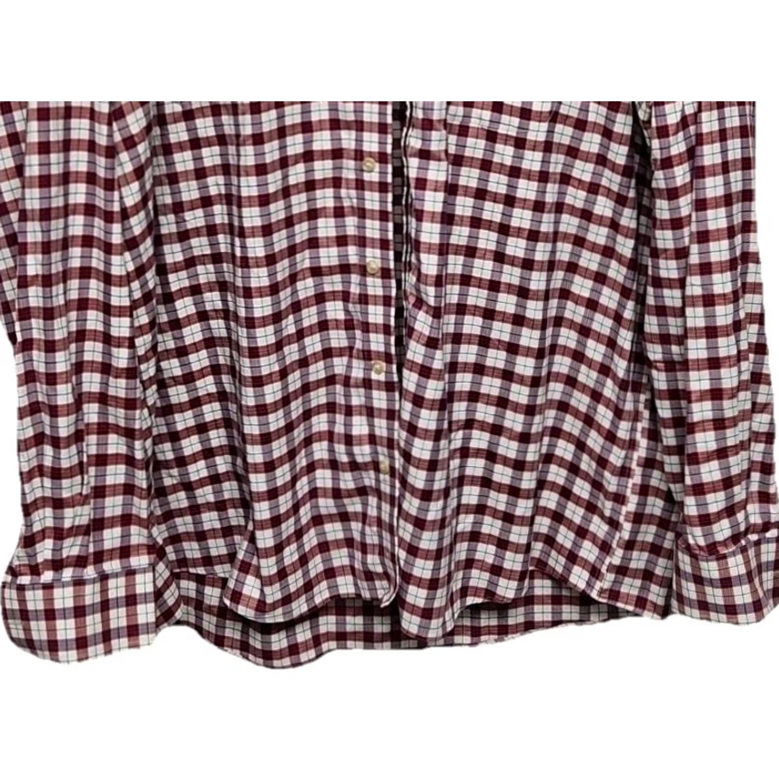 Jos. A. Bank Jos A Bank Traveler’s Collection Plaid Button Down Shirt Men’s XL 100% Cotton Red Plaid Button-Up Adult Men Size US XL / EU 56 / 4 - 3 Thumbnail