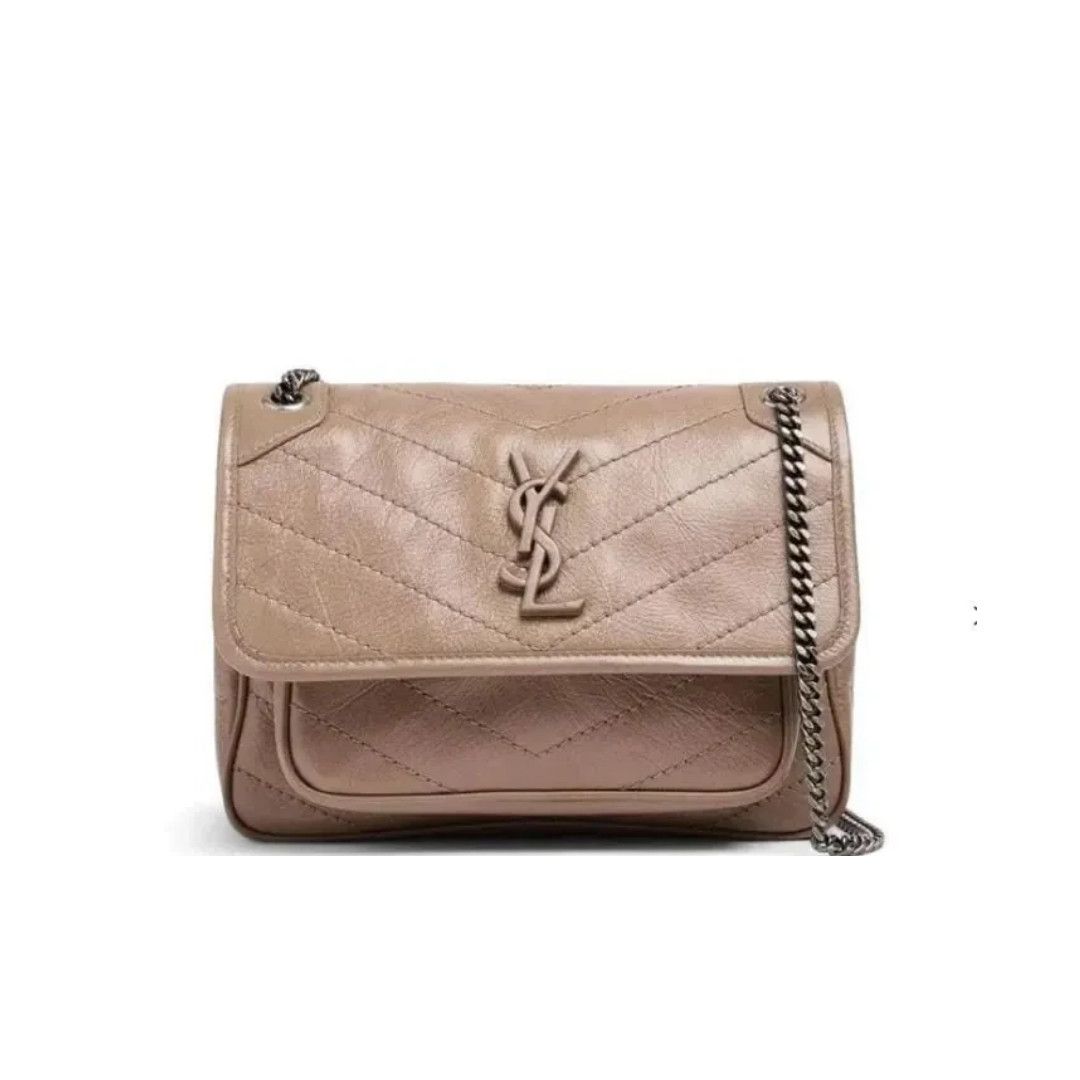 Saint Laurent Paris o1s1wg110924 Size: OS / Niki Baby Vintage Leather Bag Beige Size ONE SIZE - 1 Thumbnail