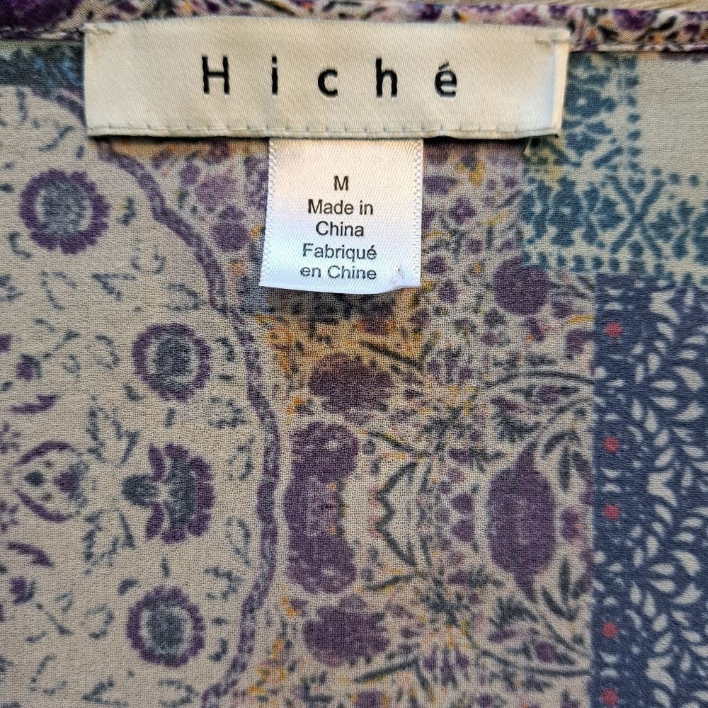 Other Hiche Colorful Patchwork Animal Print Boho Casual Tiered Dre Size M / US 6-8 / IT 42-44 - 5 Thumbnail