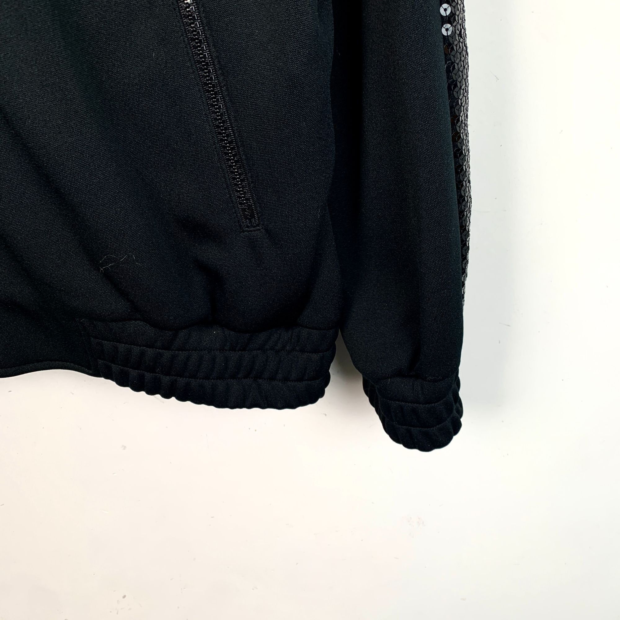 Celine Celine Black Sequin-Embellished Track Jacket With Zipper Poc Size S / US 4 / IT 40 - 4 Thumbnail