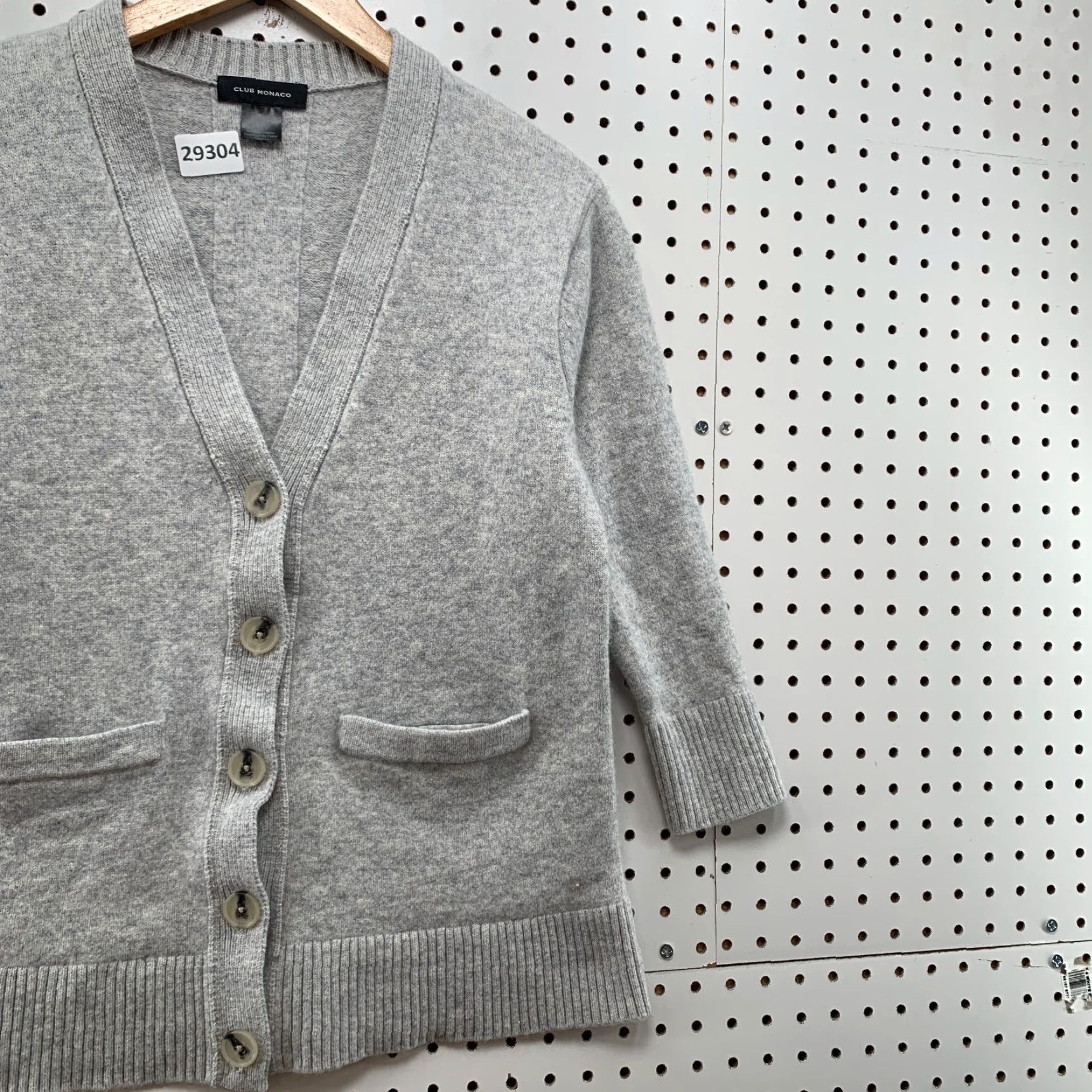 Club Monaco VINTAGE Club Monaco Wool Blend Cardigan Sweater Womens Small Gray Soft 18.5x25 Size S / US 4 / IT 40 - 4 Thumbnail