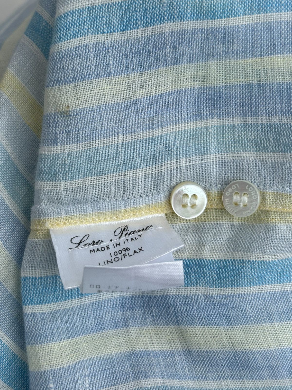 Loro Piana Striped Linen Shirt Size US XL / EU 56 / 4 - 10 Thumbnail