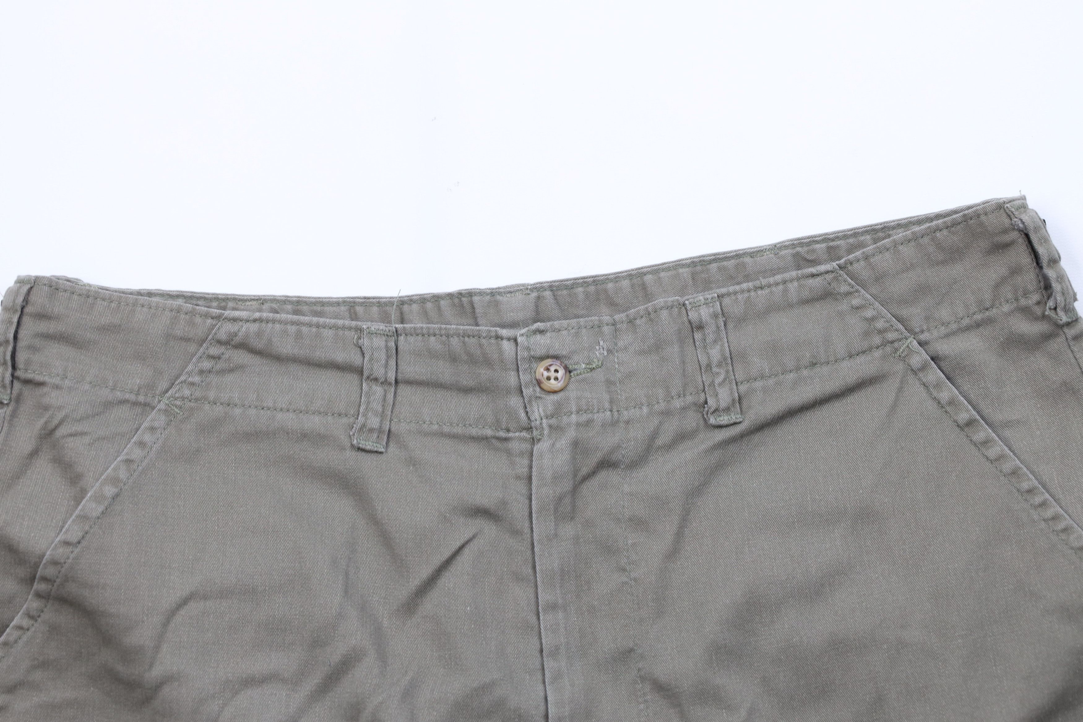 Vintage Vintage 90s Streetwear Knee Military Style Cargo Shorts USA Size US 36 / EU 52 - 2 Thumbnail