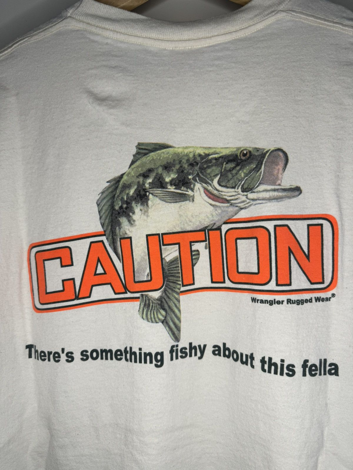 Wrangler Y2K Wrangler Rugged Wear Vintage Fish T-shirt Size US L / EU 52-54 / 3 - 4 Thumbnail