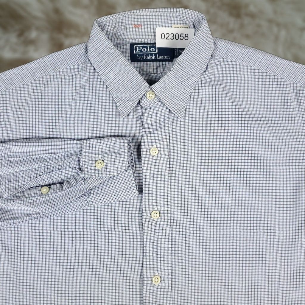 Ralph Lauren Ralph Lauren Button Up Shirt Mens Medium Blue Check Long Sleeve Casual *Stained* Size US M / EU 48-50 / 2 - 1 Thumbnail