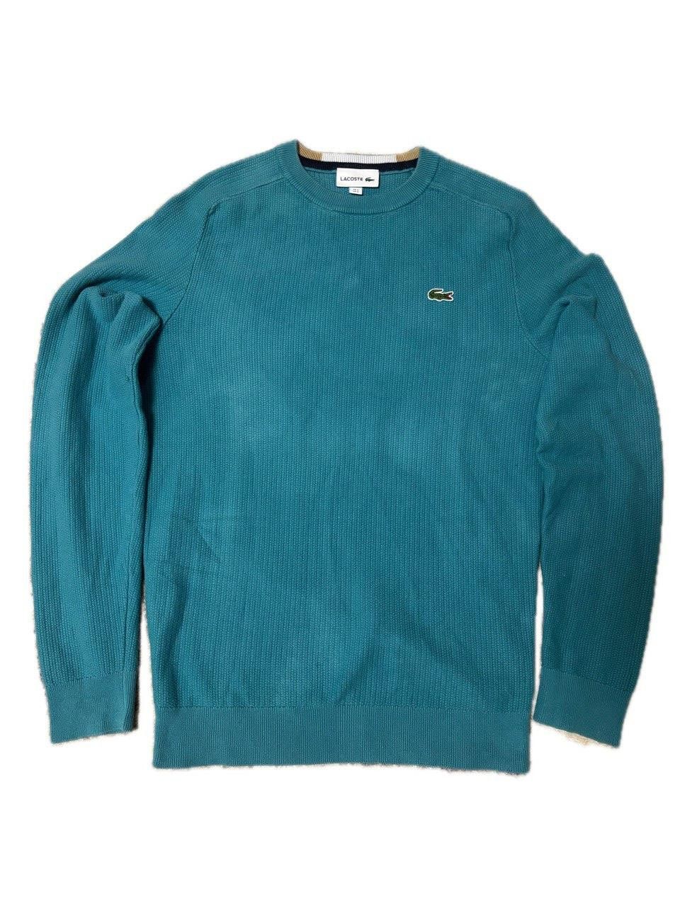 Lacoste Lacoste Knit Crewneck Sweater – Teal Blue Size: FR-3, US-S Size US S / EU 44-46 / 1 - 18 Thumbnail