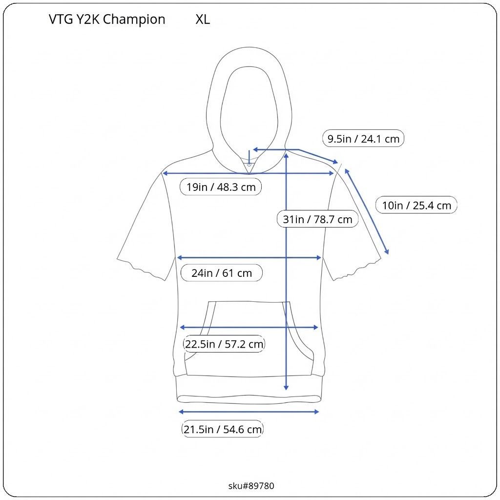 Champion VTG Champion Hoodie Bleach Dye Acid Wash XL Short Sleeve Y2K Size US XL / EU 56 / 4 - 2 Thumbnail