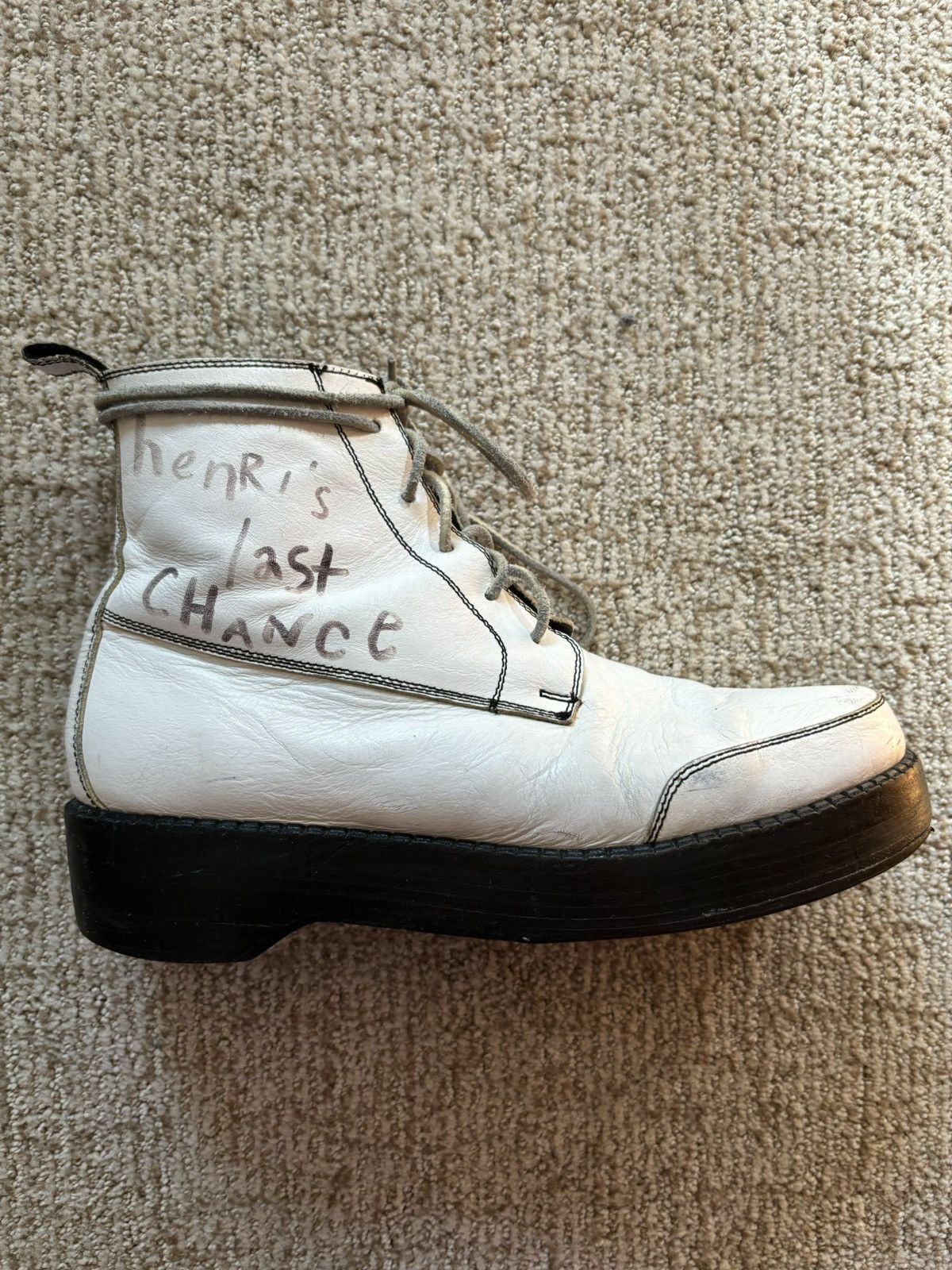 Enfants Riches Deprimes “CREEPER BOTTES EN CUIR (WITH TEXT)” Runway Boots Size US 11 / EU 44 - 6 Thumbnail