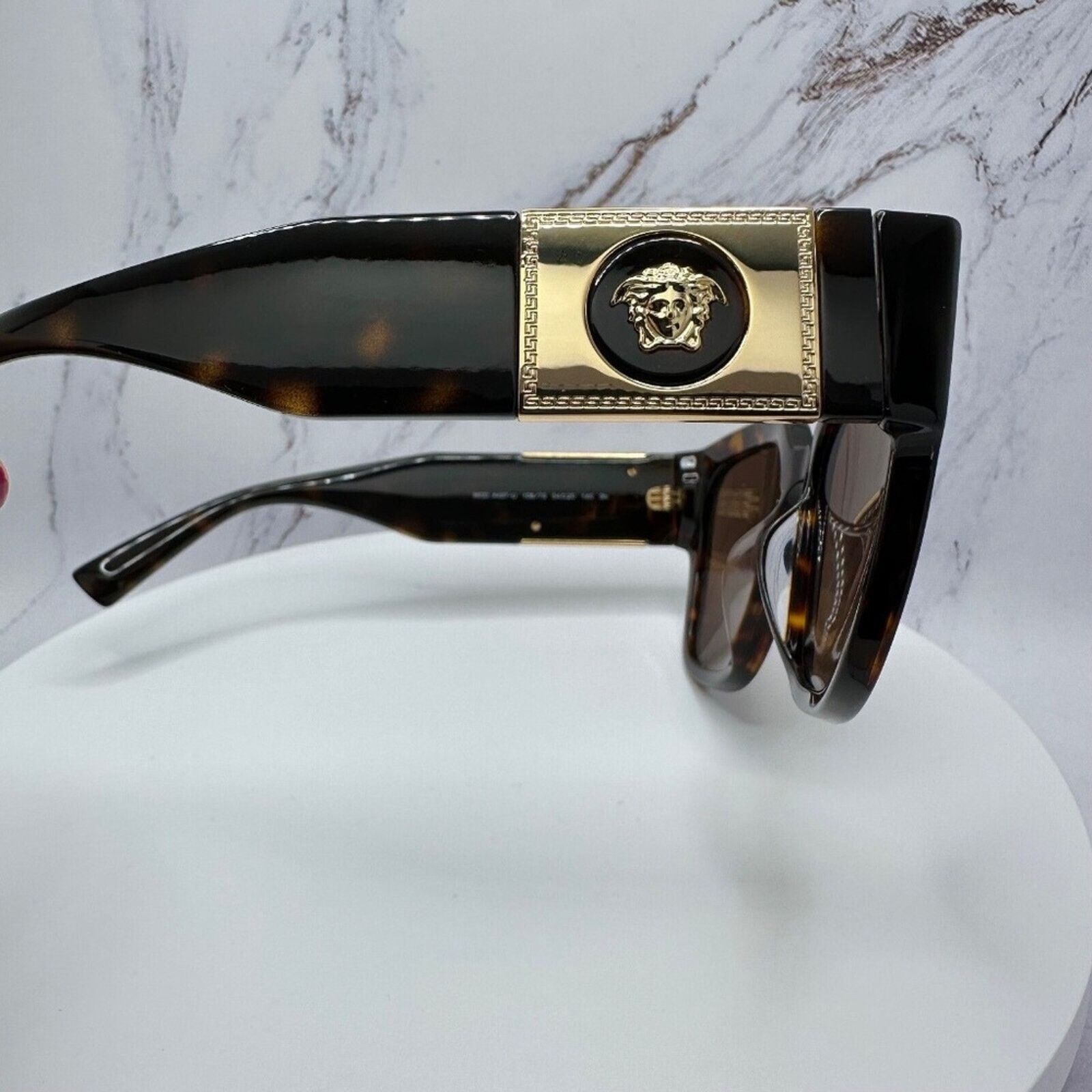 Versace NEW VERSACE Sunglasses Brown Black Gold Medusa Metal Size ONE SIZE - 7 Thumbnail