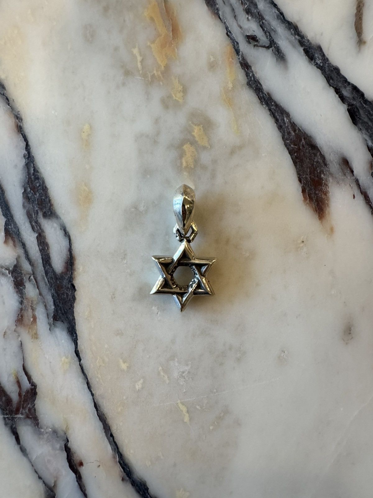 Chrome Hearts Sterling Silver Star of David Charm Pendant