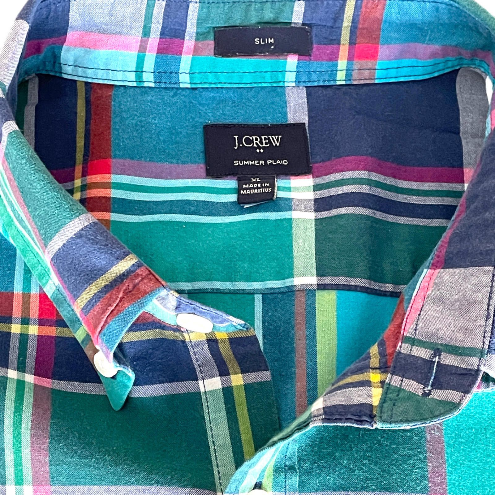 J.Crew J Crew Plaid Button Down Shirt Medium Slim Untucked Men's Size US XL / EU 56 / 4 - 4 Thumbnail