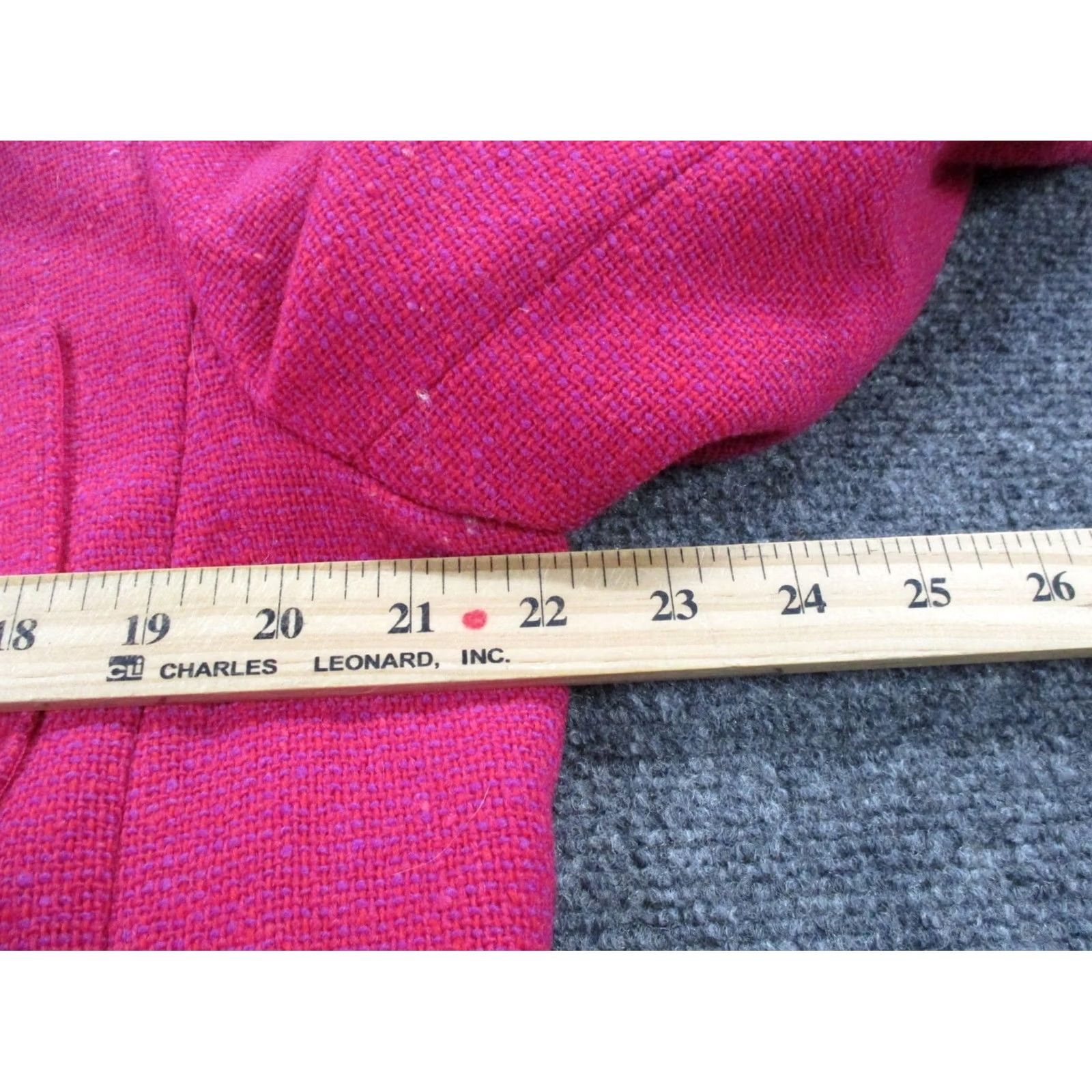 Pendleton VINTAGE Pendleton Jacket Womens Blazer 40 Wool Tweed One-Button Pink Wool USA Made 90s Women Blazer Size S / US 4 / IT 40 - 5 Thumbnail