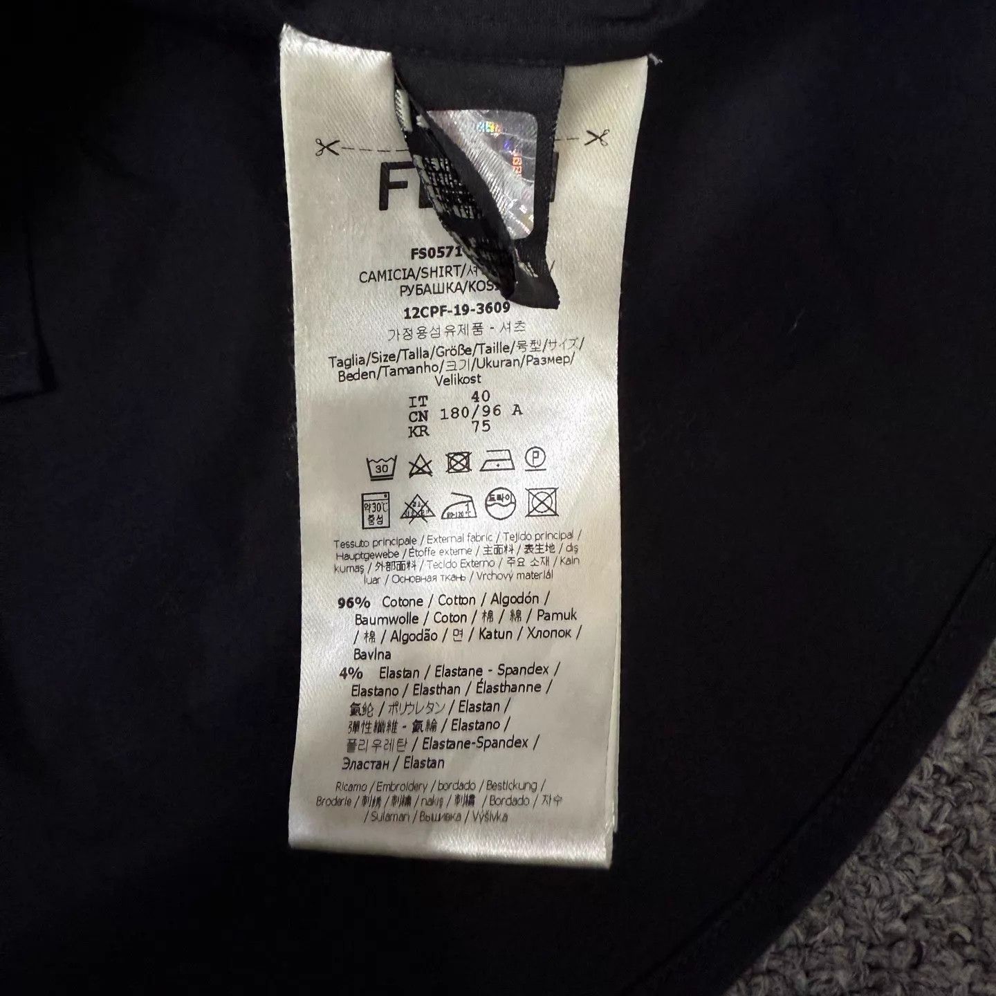 Fendi Fendi Little Devil Black Longsleeve Shirt 40 95 New Size US M / EU 48-50 / 2 - 4 Thumbnail