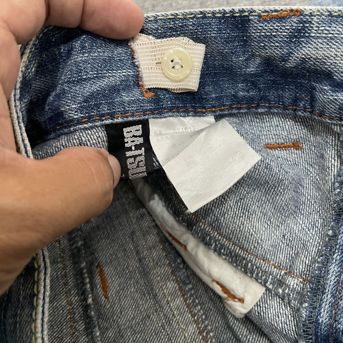 Japanese Brand Japanese Ba Tsu Studio Double Waist Jeans Skull Pattern Size 30" / US 8 / IT 44 - 4 Thumbnail
