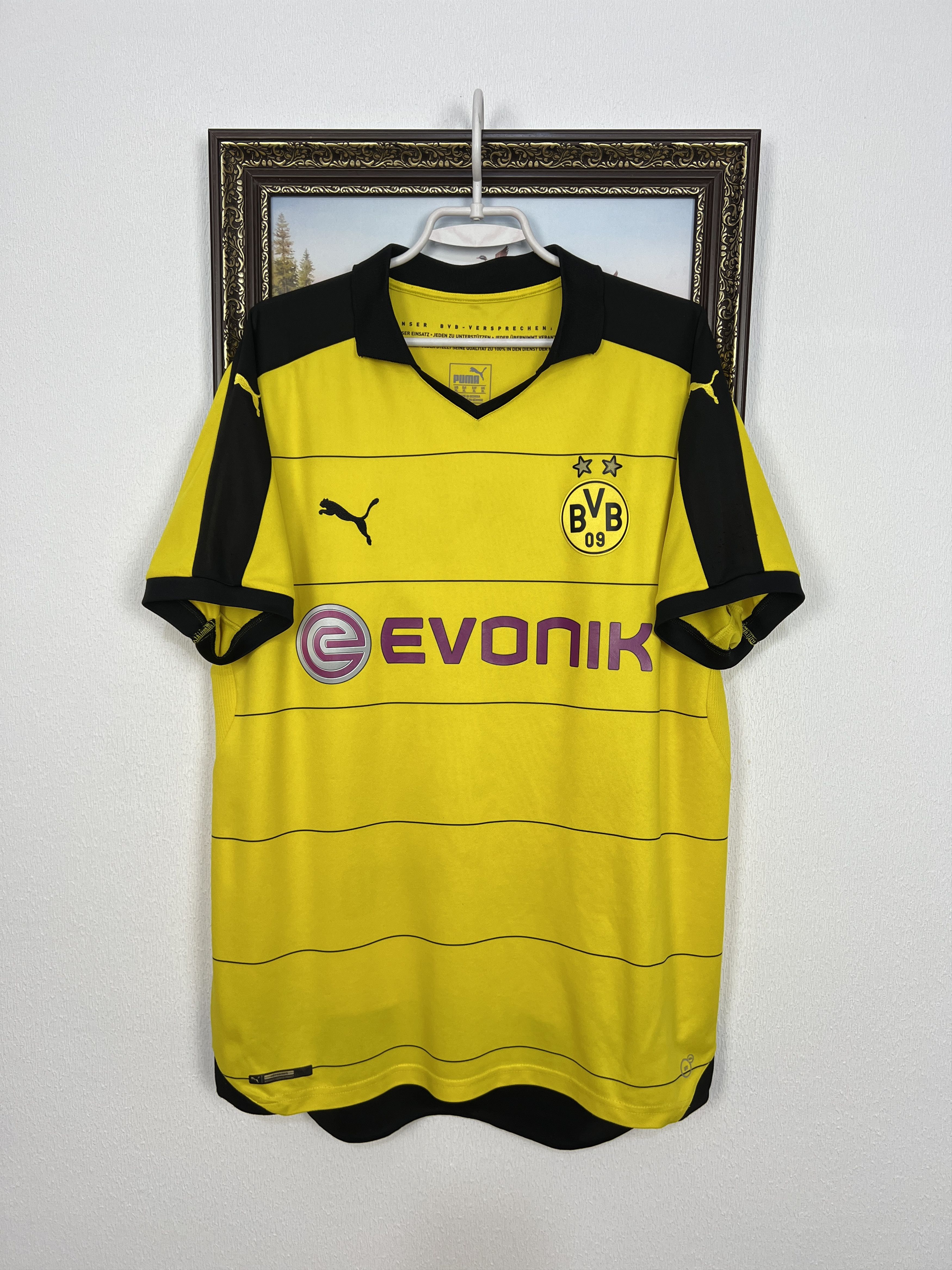 Puma Borussia Dortmund Home football shirt 2015 Soccer Puma Size US XL / EU 56 / 4 - 1 Thumbnail