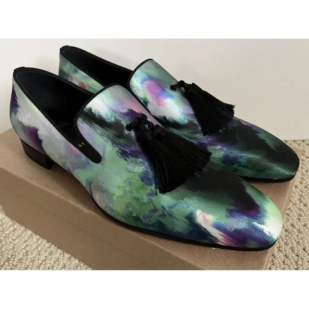 Christian Louboutin o1bcso1str1024 Flats in Green Size US 12 / EU 45 - 2 Thumbnail