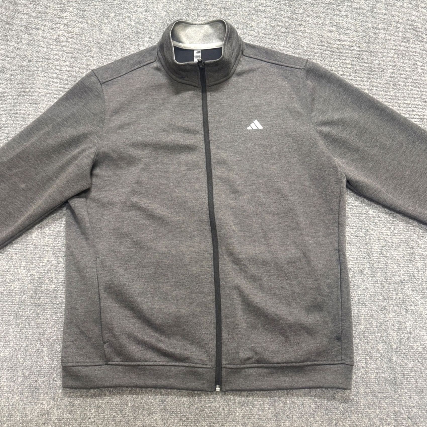 Adidas Adidas Men's Elevated Jacket Full Zip Lightweight Fleece L Gray ADVR0896 Size US L / EU 52-54 / 3 - 6 Thumbnail