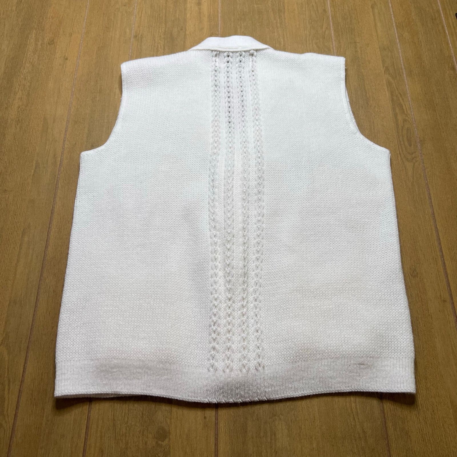 Vintage Vintage Bemidji Woolen Mills Knit Sweater Vest White USA M/L Size US M / EU 48-50 / 2 - 7 Thumbnail