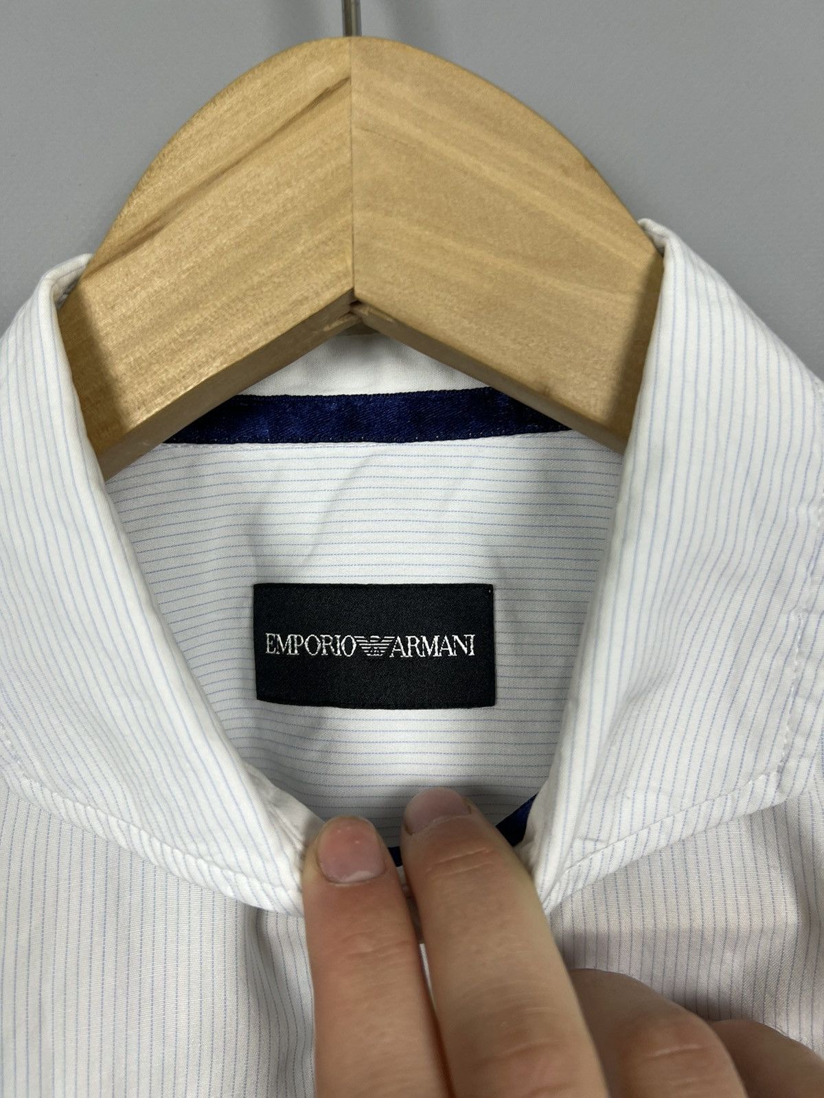 Emporio Armani Emporio Armani striped checkered Cotton Shirt button up Size US M / EU 48-50 / 2 - 5 Thumbnail