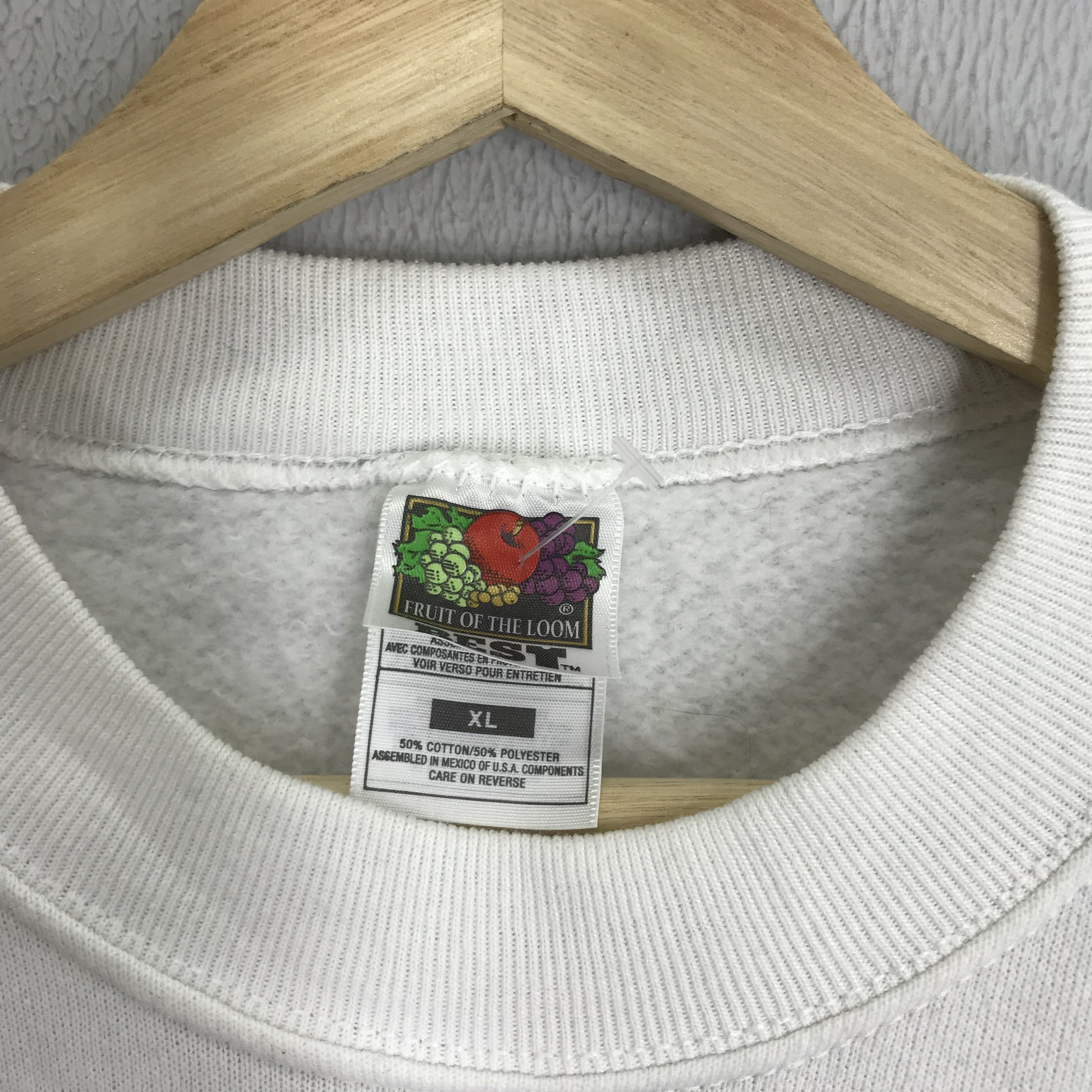 Fruit Of The Loom Vintage 90s Fruit Of The Loom White - 396 Size US XL / EU 56 / 4 - 7 Thumbnail