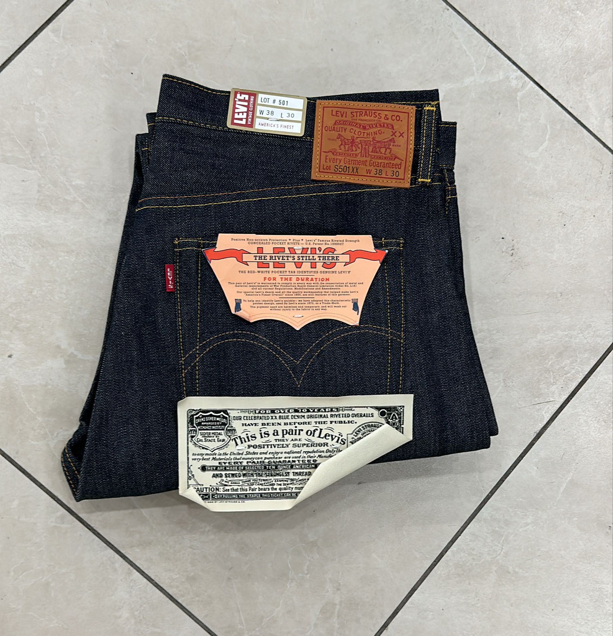 Levi's Vintage Clothing LVC Levi's Vintage Clothing 1944 S501 Perfect Imperfections Size US 36 / EU 52 - 1 Thumbnail