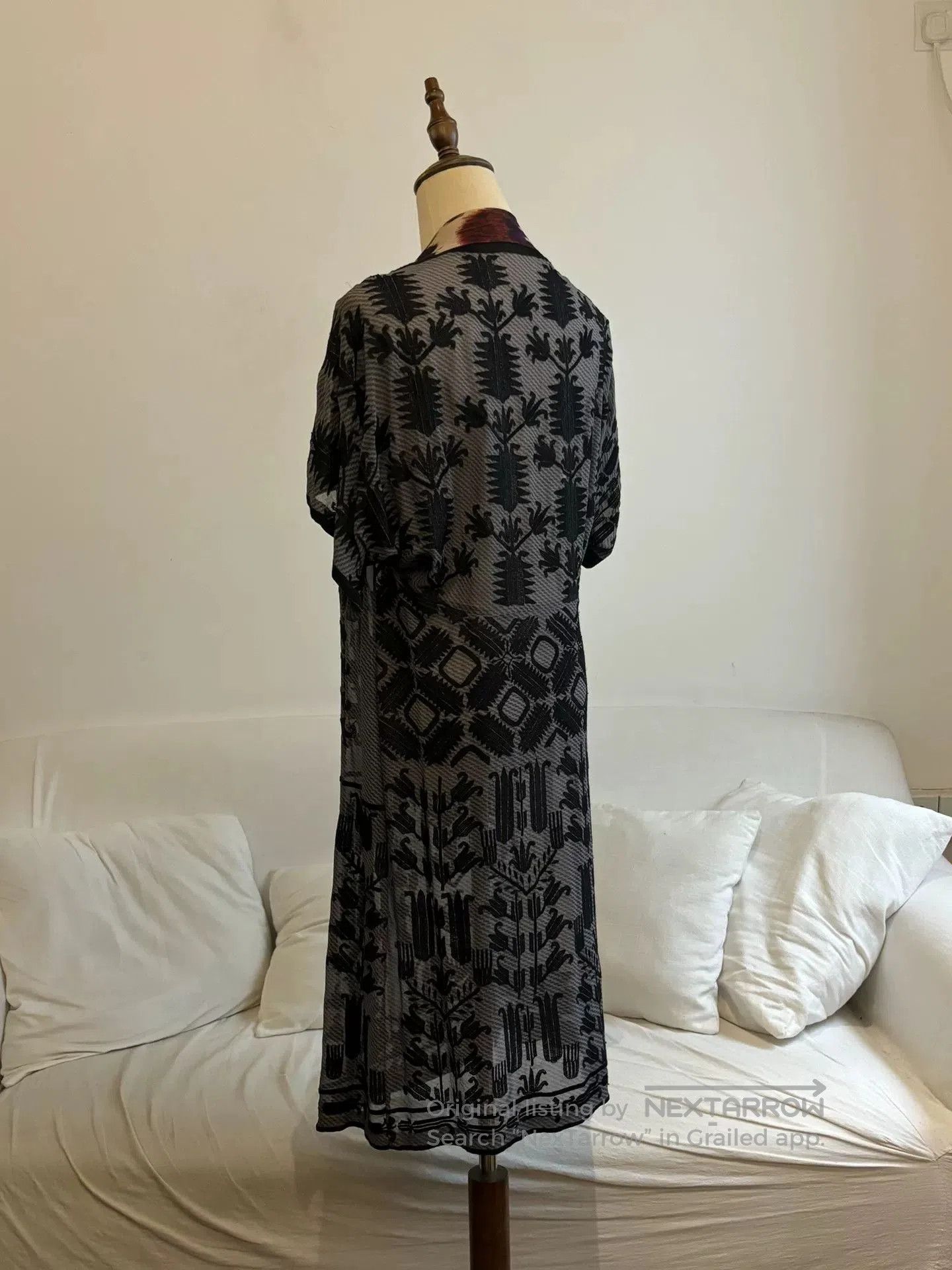 Dries Van Noten drapes and tulip print silk dress. Size M / US 6-8 / IT 42-44 - 6 Thumbnail