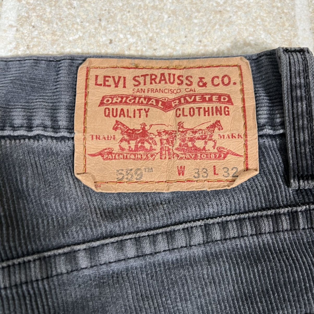 Levi's Vintage Levis 569 Corduroy Baggy Pants Skater Gray Loose Size US 29 - 3 Thumbnail