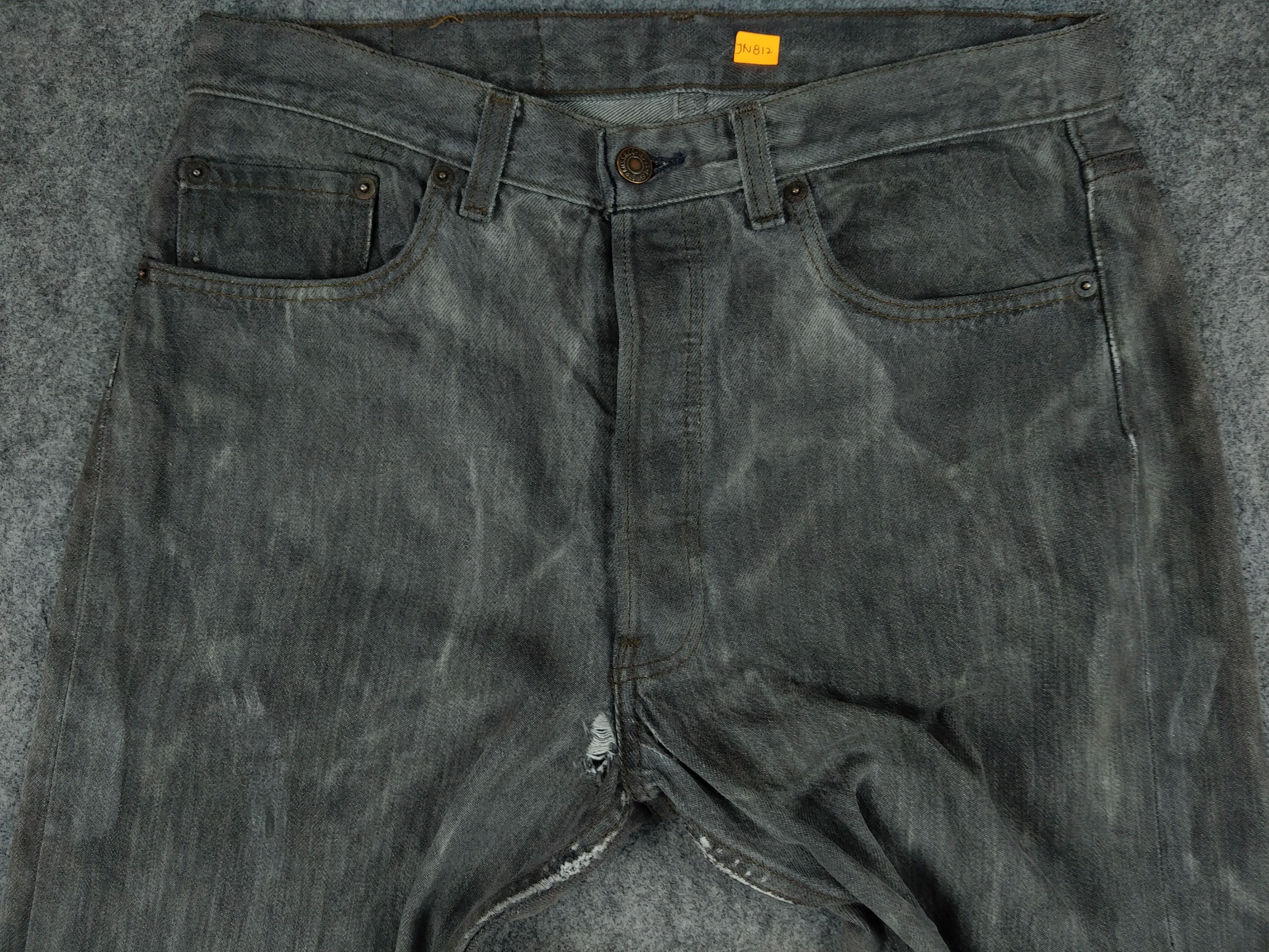 Japanese Brand 90s Vintage Levi's 501 USA Faded Black Denim 32x30 -JN812 Size US 32 / EU 48 - 3 Thumbnail