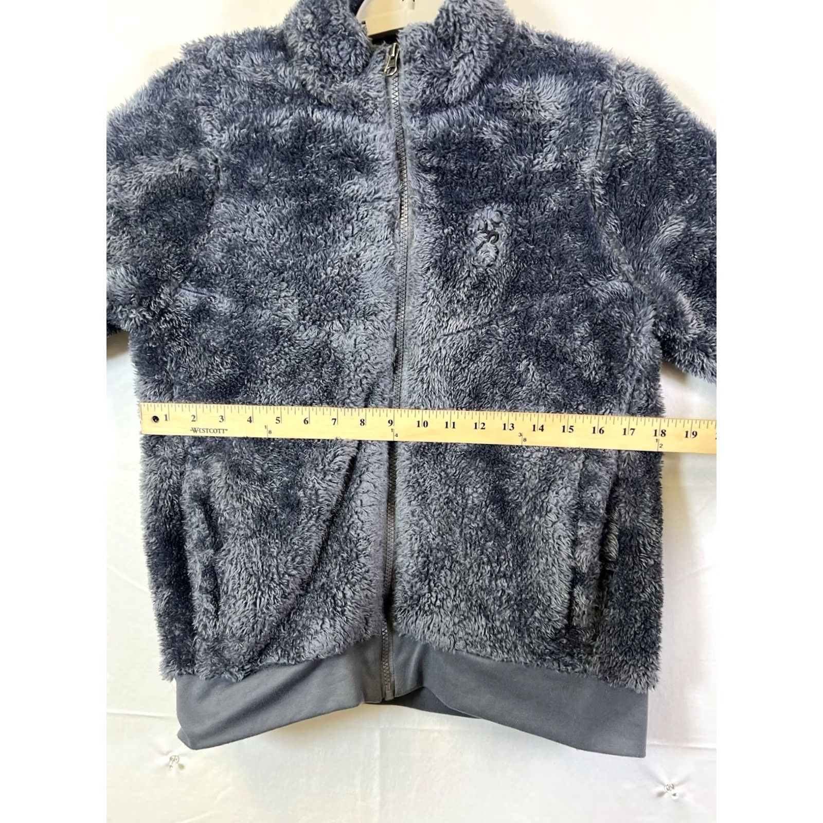 Vintage Browning Women's Navy Blue Sherpa Full Zip Fleece Jacket Size Small Size S / US 4 / IT 40 - 2 Thumbnail