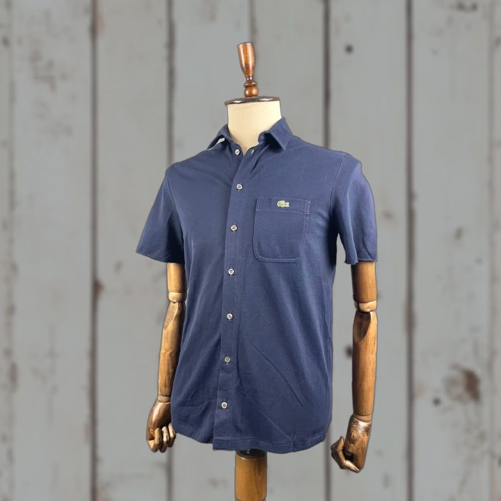 Lacoste Lacoste Mens Regular-Fit Casual Shirt Navy 40 Button-Down Front Pockets Shirt Regular Mens Navy Front Pockets Size US L / EU 52-54 / 3 - 1 Thumbnail