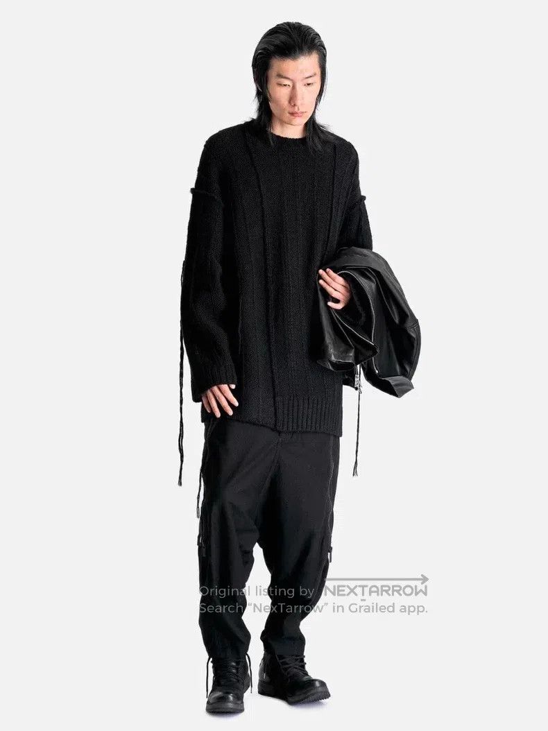 Yohji Yamamoto YOHJI YAMAMOTO Rope Knot Ribbon Thick Sweater Size US L / EU 52-54 / 3 - 7 Thumbnail