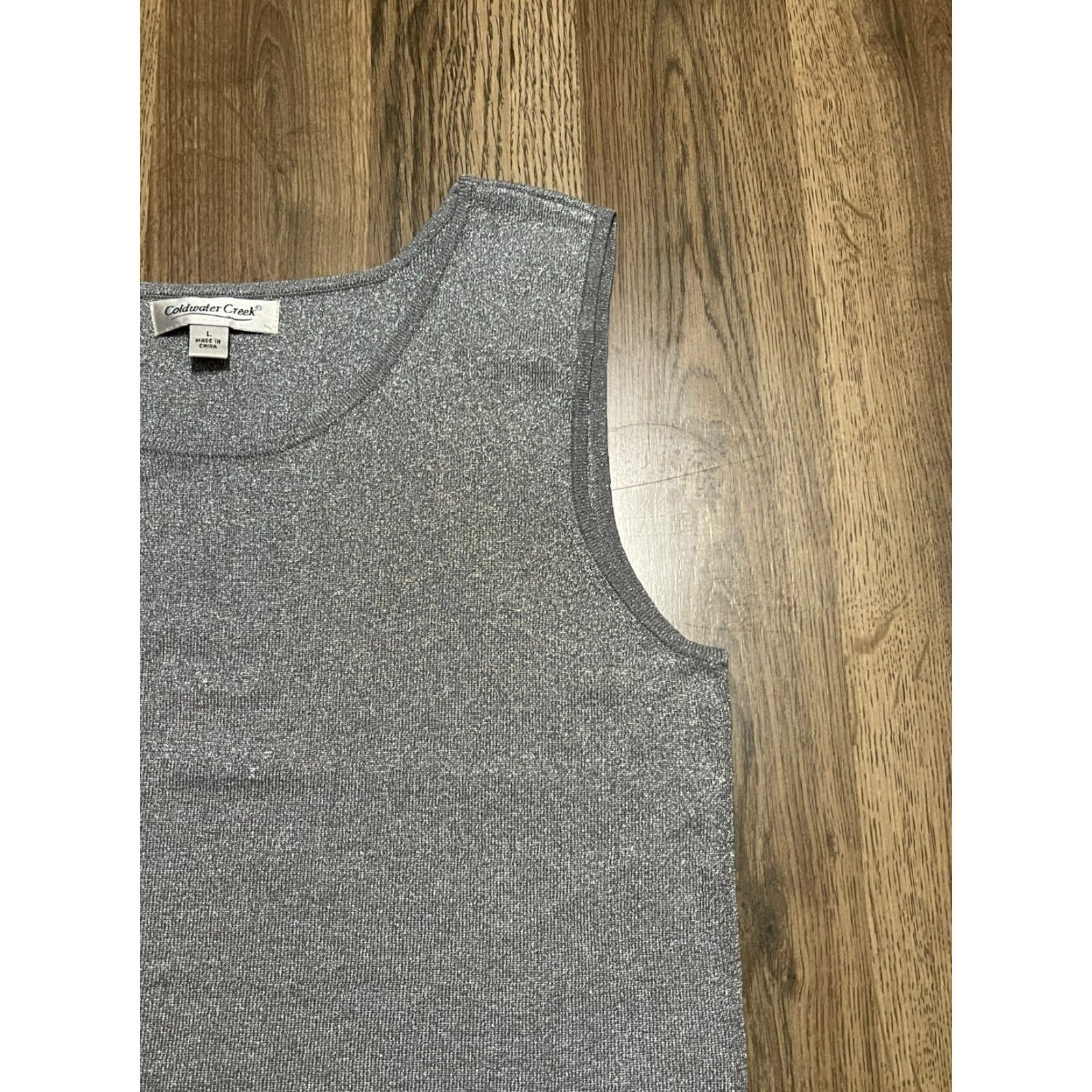 Coldwater Creek Coldwater Creek Tank Top Women's Large Gray Sleeveless Round Neck Basic Casual Size L / US 10 / IT 46 - 4 Thumbnail