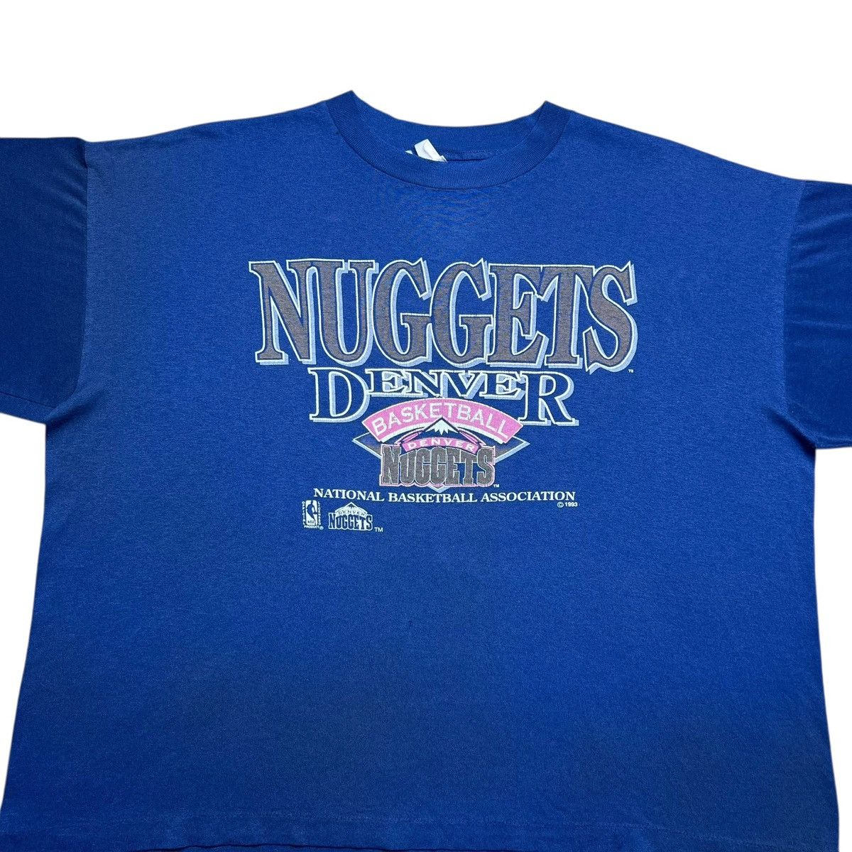 NBA Vintage 1993 NBA Denver Nuggets Spell Out 3D Graphic T-Shirt Size US XXL / EU 58 / 5 - 5 Thumbnail