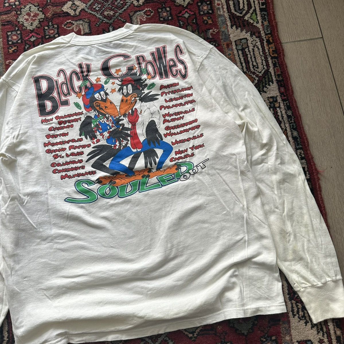 Vintage Vintage The Black Crowes Long Sleeve Tour Tee 90s Band Tee Size US XL / EU 56 / 4 - 6 Thumbnail