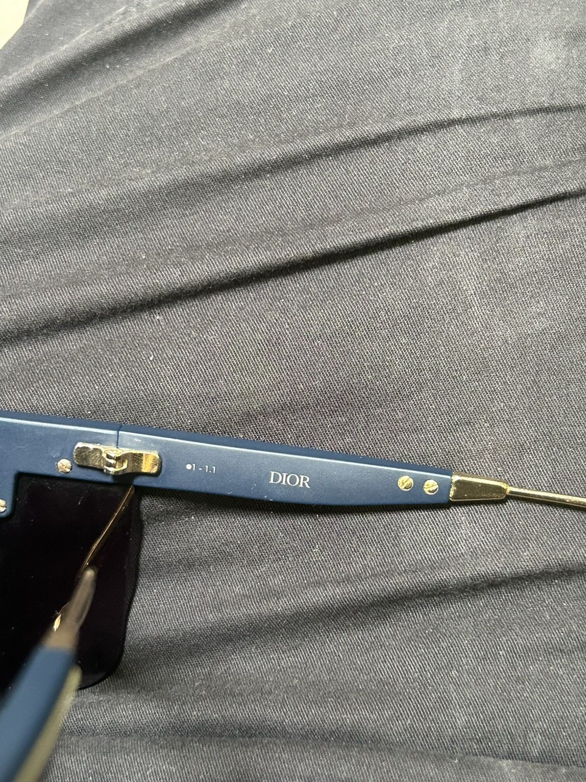 Dior Christian Dior Blue Oblique Mask Sunglasses Size ONE SIZE - 9 Thumbnail