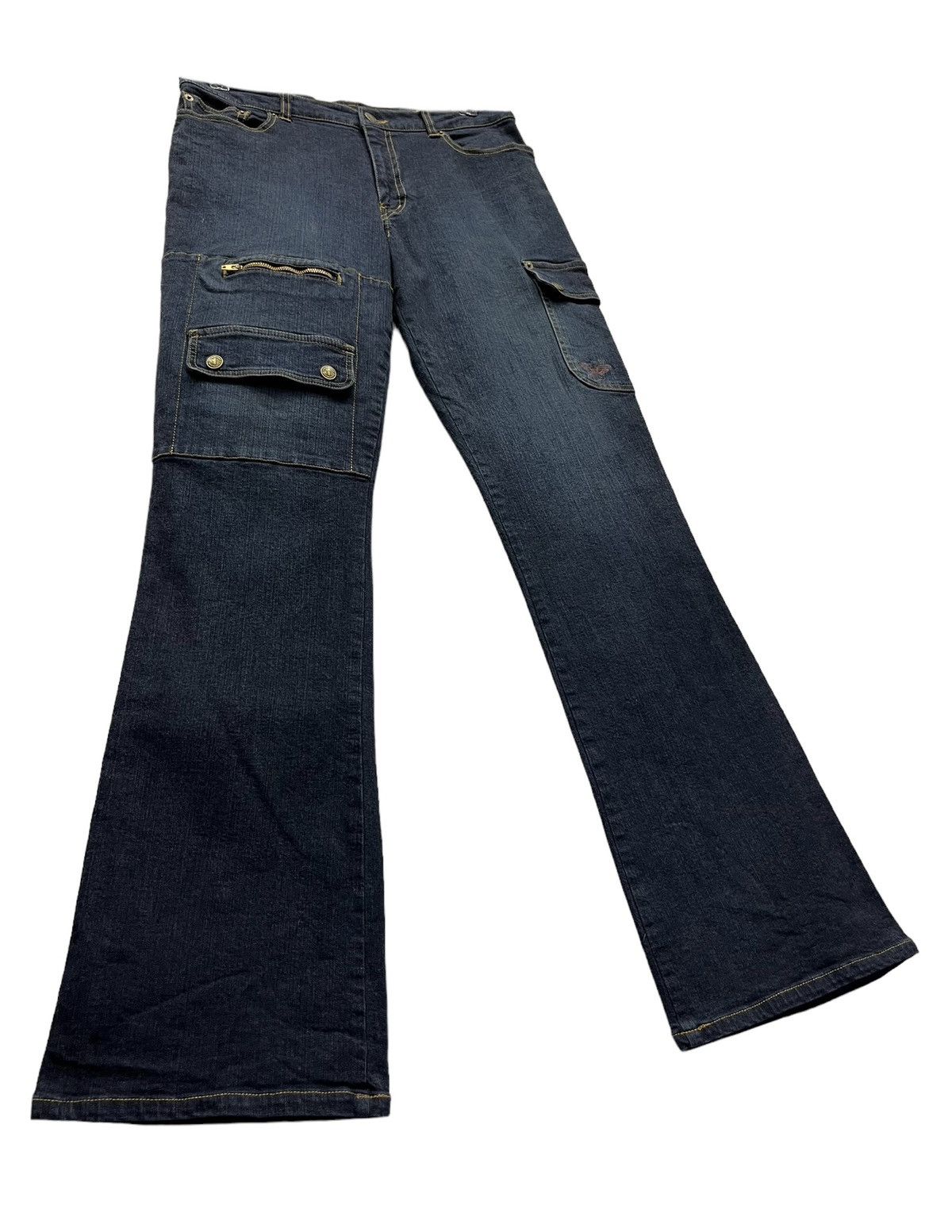 90's FLARE! SARAH NAUGHTY ANGEL Stretch Denim Multipocket