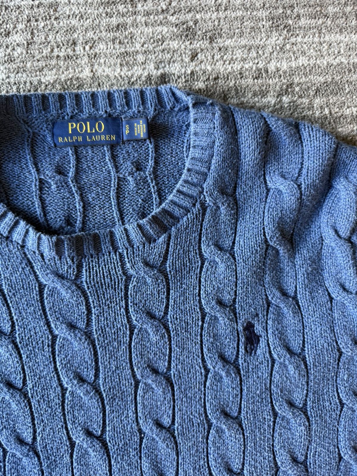 Polo Ralph Lauren Cable-knit Polo Ralph Lauren Crewneck Sweater Size US S / EU 44-46 / 1 - 2 Thumbnail