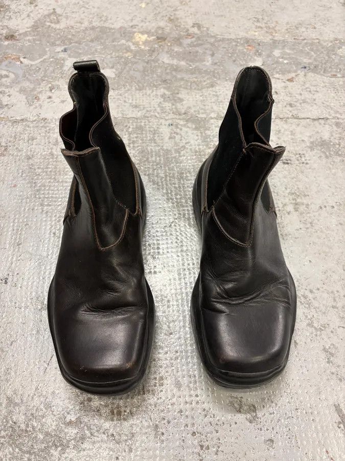 Prada FW1999 Prada Brown Leather Vibram Boots Size US 9 / IT 39 - 2 Thumbnail