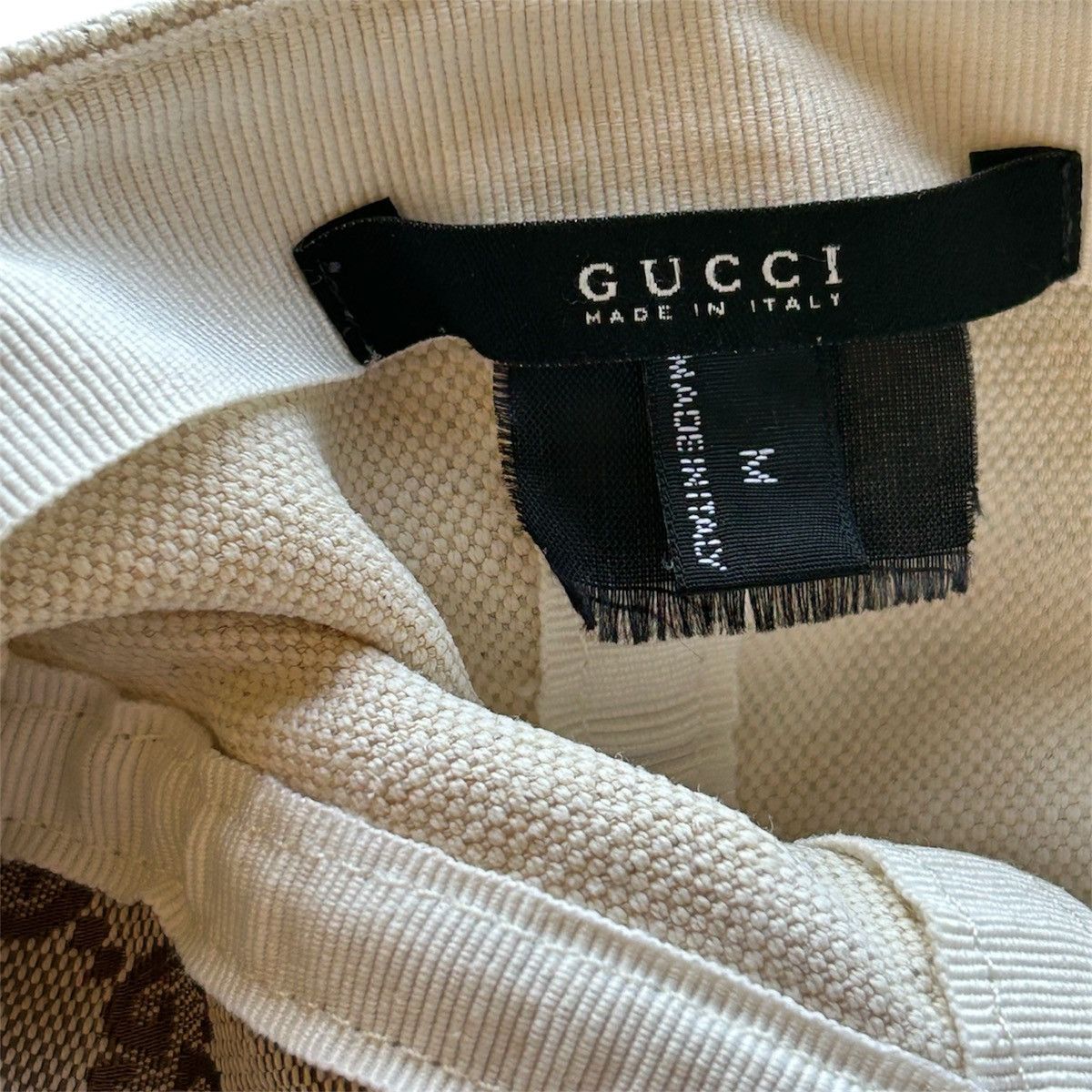 Gucci Gucci 2000s Tom Ford Era Linen Script Cap - Off-White Size ONE SIZE - 8 Thumbnail