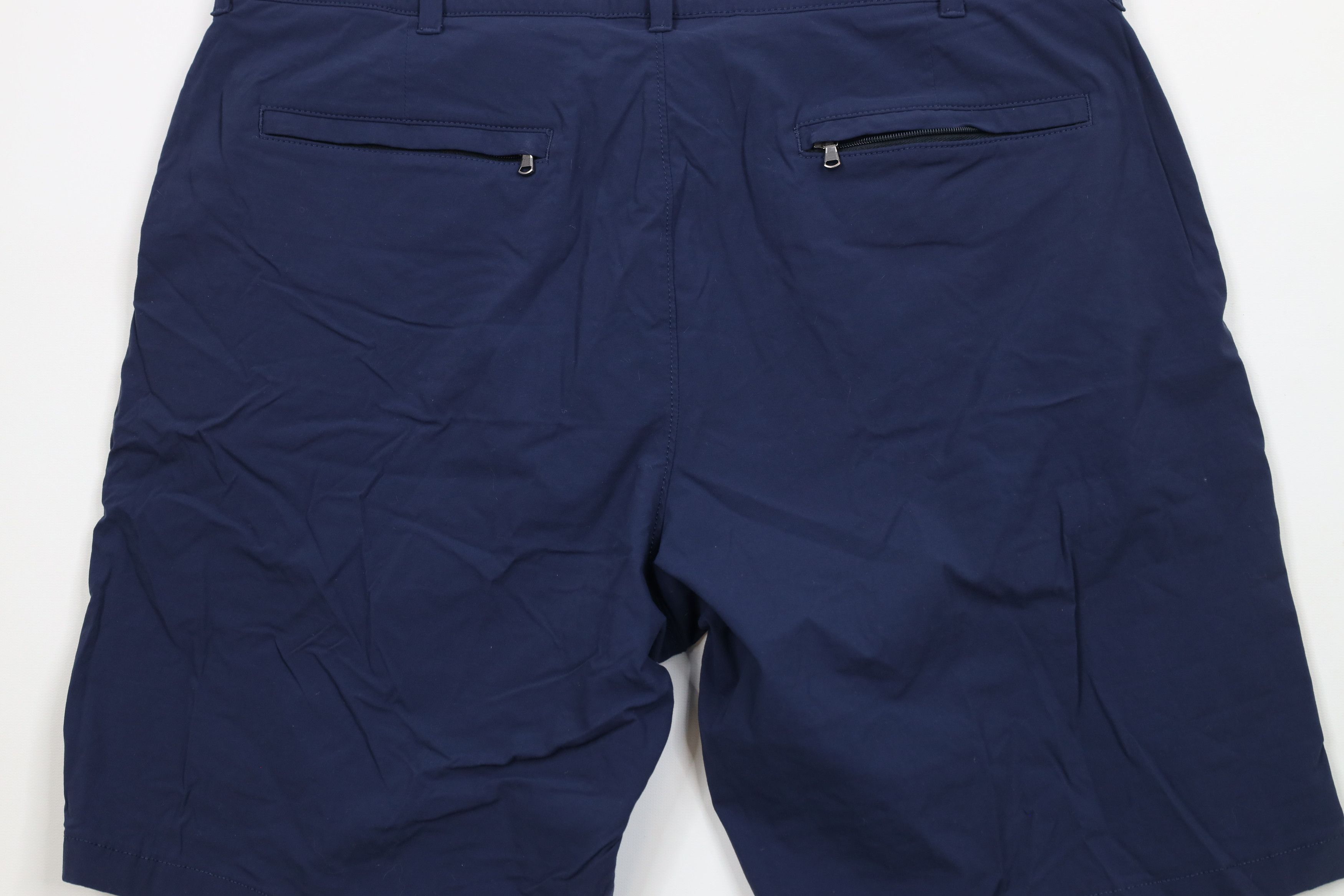 J.Crew × Vintage J Crew Stretch Tech Above Knee Chino Shorts Navy Blue Size US 35 - 11 Thumbnail