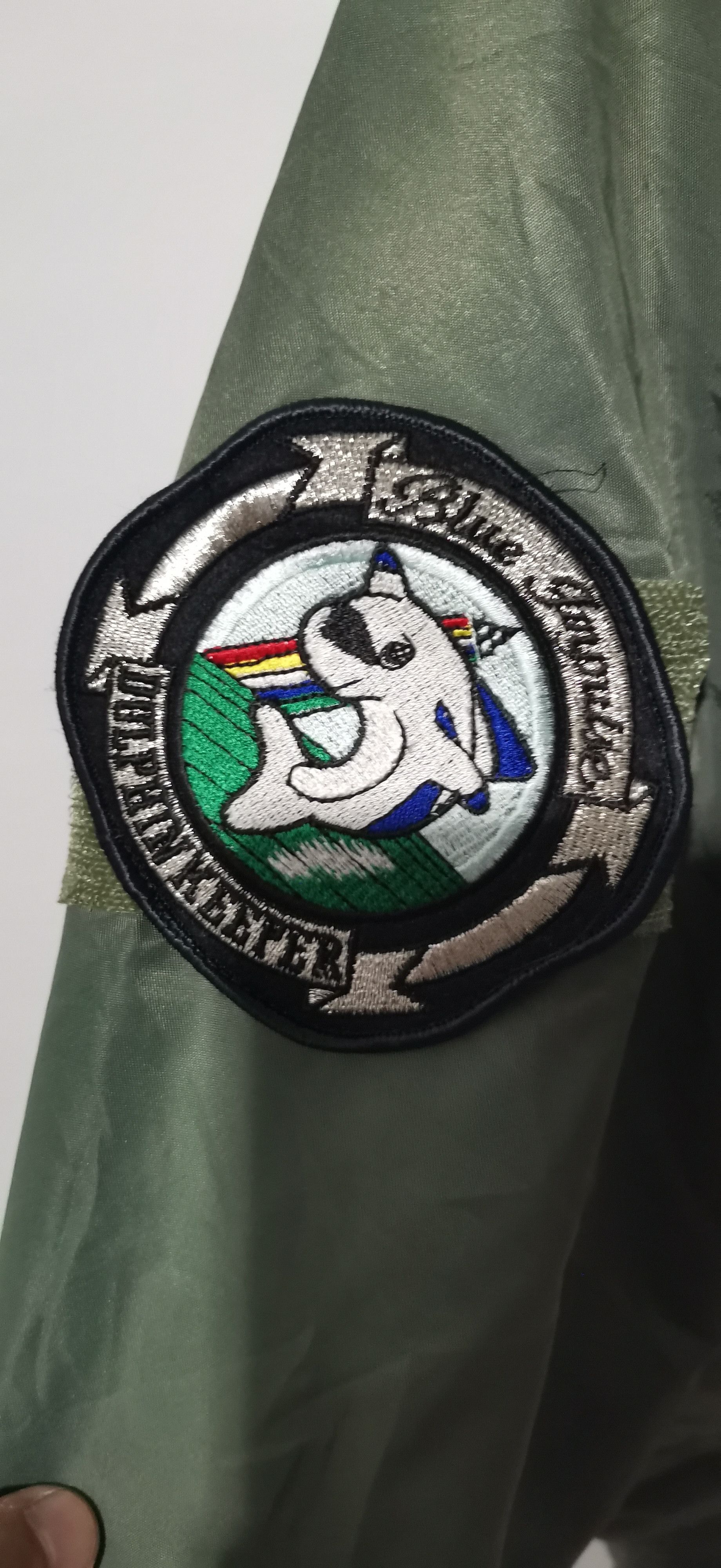 Japanese Brand × Vintage Vintage Bomber japan air force defence jacket Size US L / EU 52-54 / 3 - 6 Thumbnail