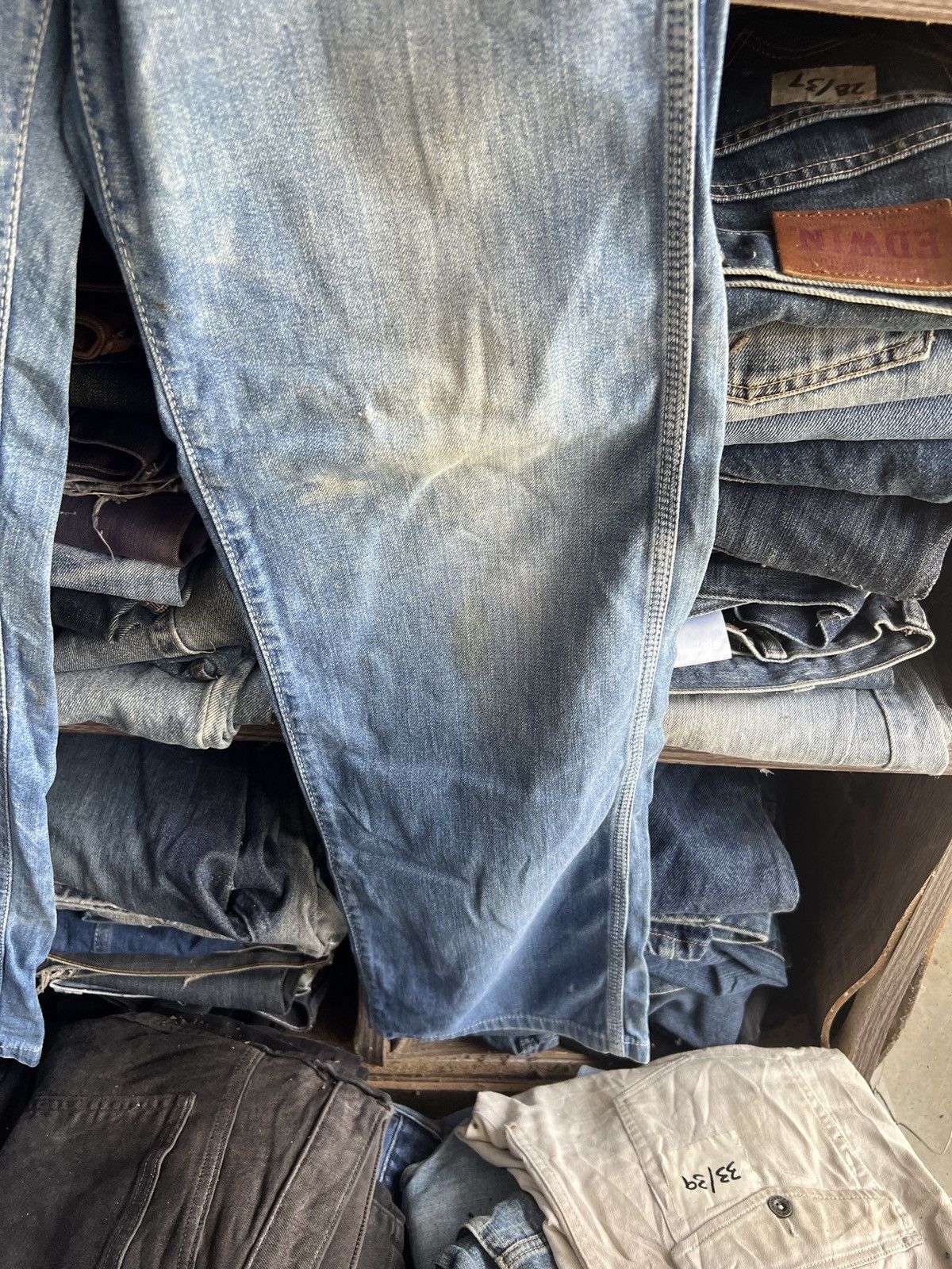 Edwin 🔥Rare Vintage Edwin Carpenter Distressed Denim Size US 26 / EU 42 - 8 Thumbnail