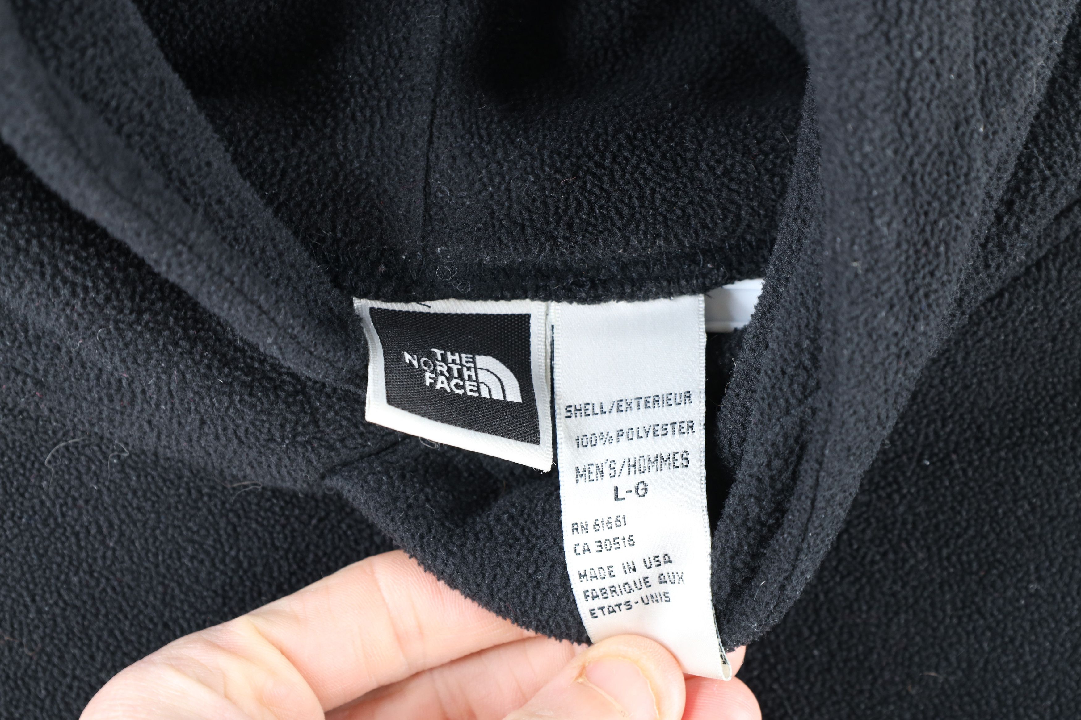 The North Face × Vintage Vintage 90s The North Face Spell Out Fleece Hoodie Black USA Size US L / EU 52-54 / 3 - 7 Thumbnail
