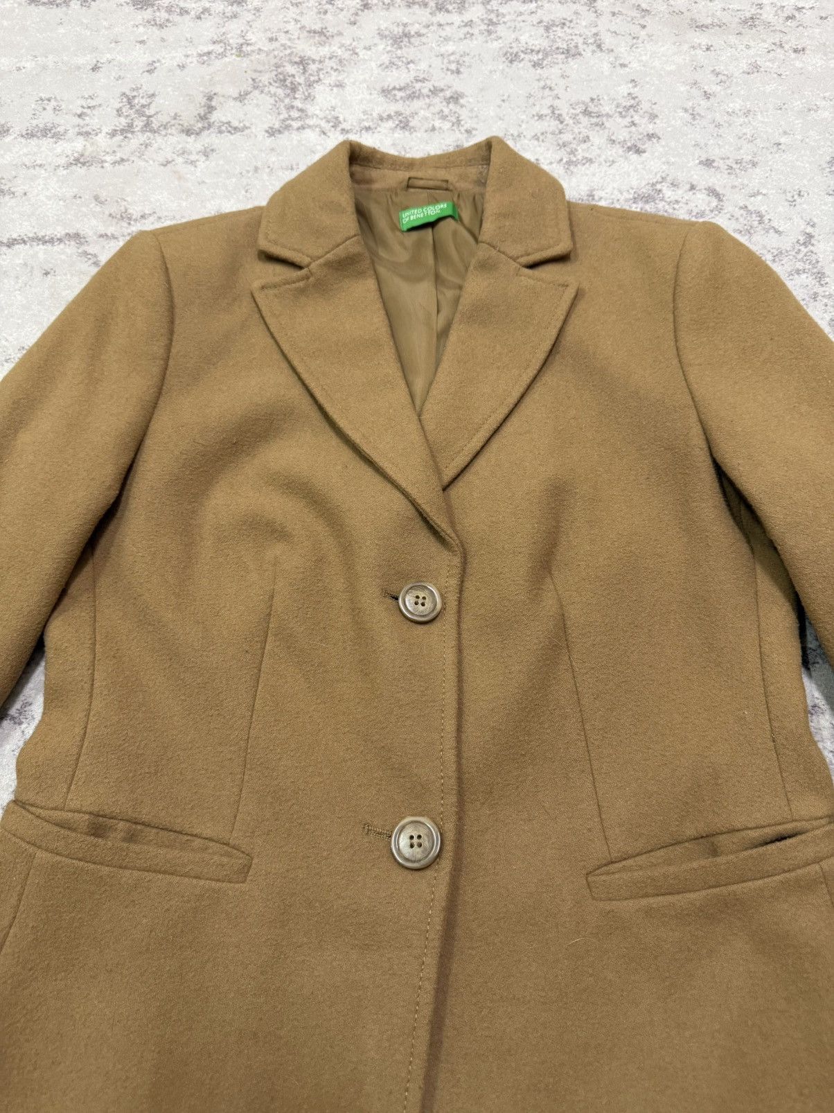 United Colors Of Benetton United Colors of Benetton Long Coat Wool Jacket Size US S / EU 44-46 / 1 - 4 Thumbnail