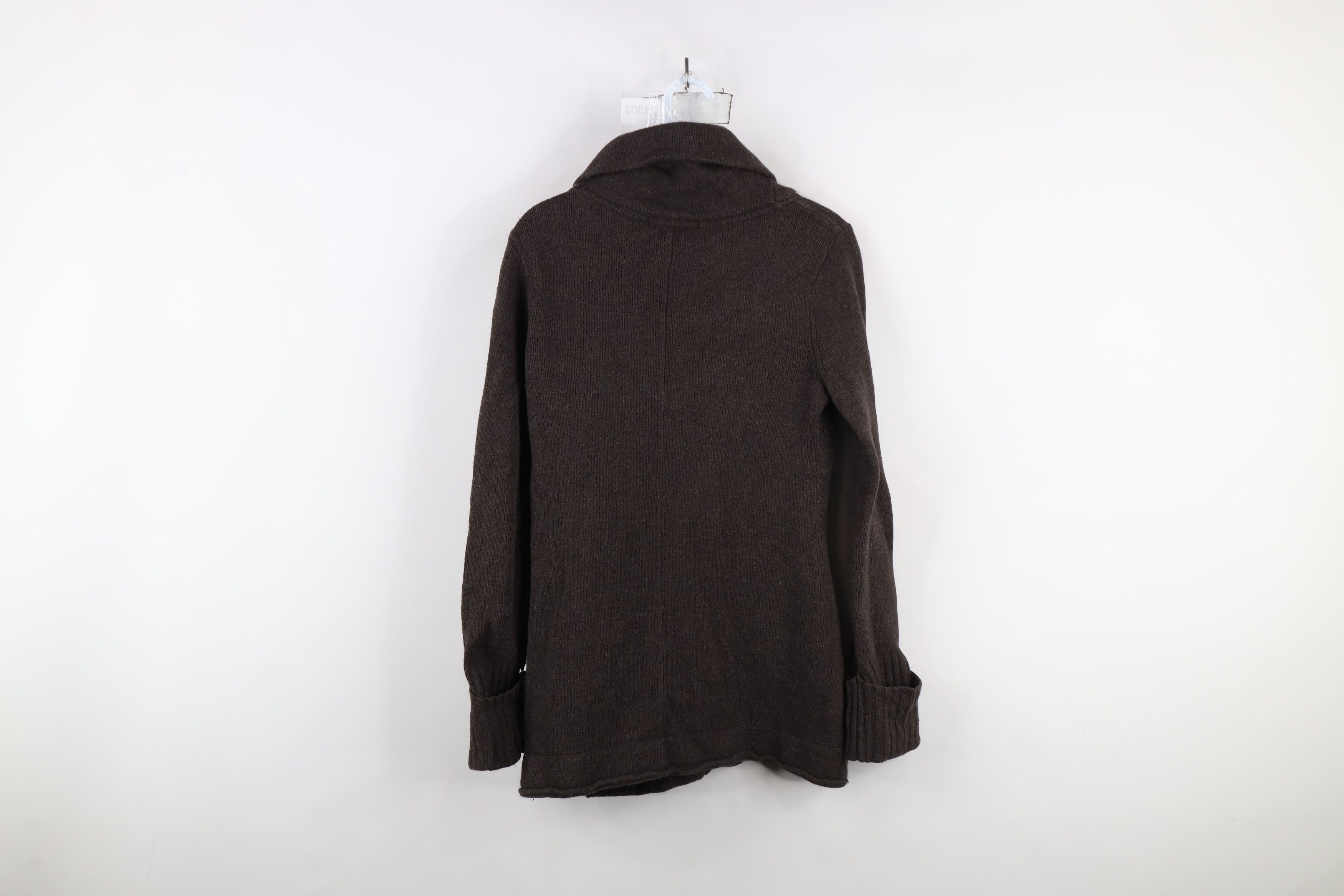 Eddie Bauer × Vintage Vintage Eddie Bauer Ribbed Knit Shawl Cardigan Sweater Brown Size M / US 6-8 / IT 42-44 - 11 Thumbnail