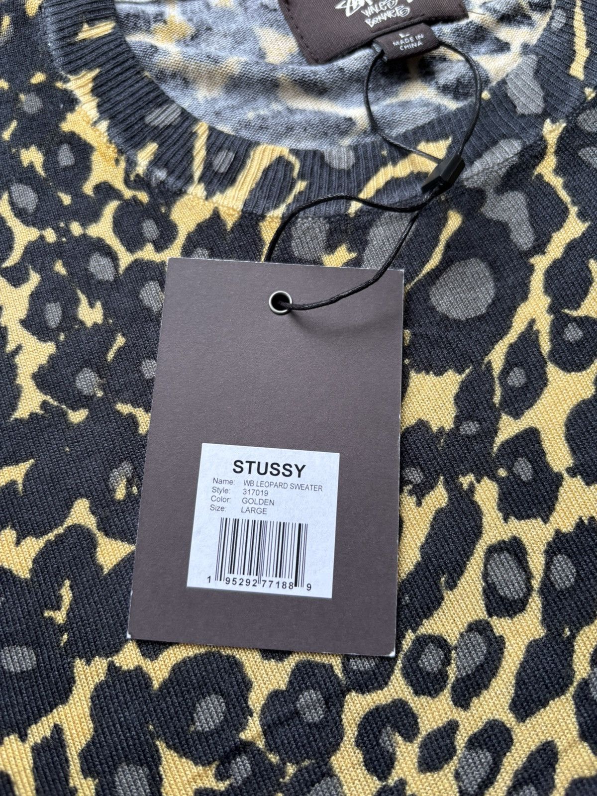 Stussy Stussy Wales Bonner Leopard Cardigan Sweater Large Brand new Size US L / EU 52-54 / 3 - 6 Thumbnail